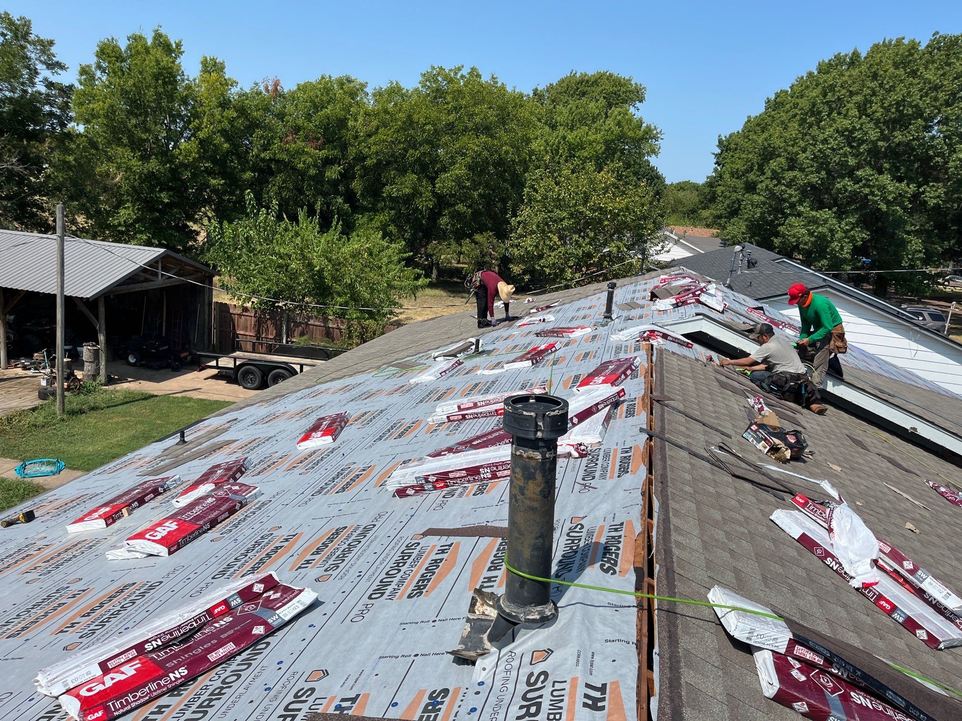 GAF Timberline Architectural Shingle Roof Replacement in Wynnewood by BANA Roofing and Solar Supply