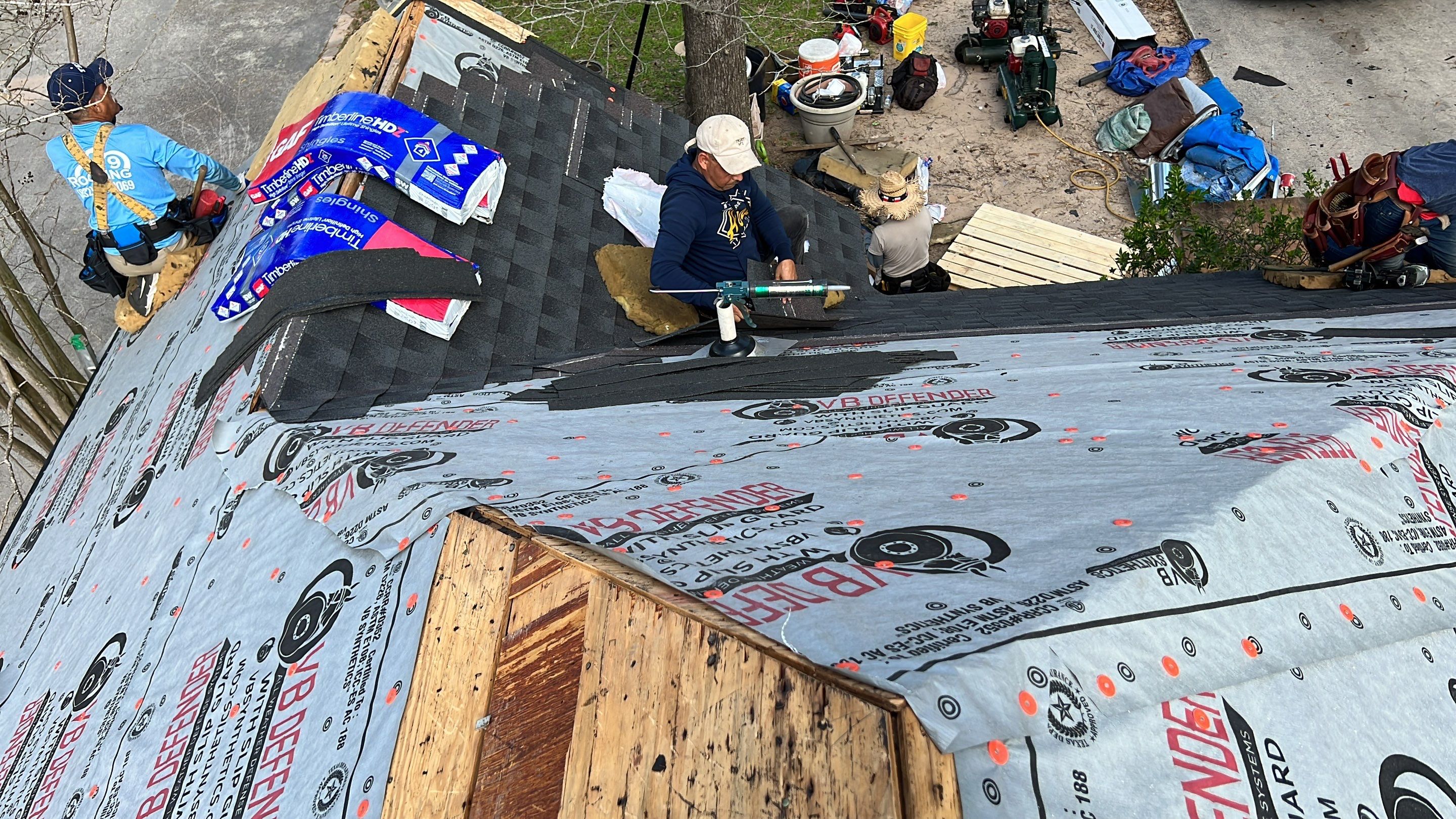 Moss-Covered Roof Made New — Conroe, TX by PL Roofing & SB Roofing, LLC.