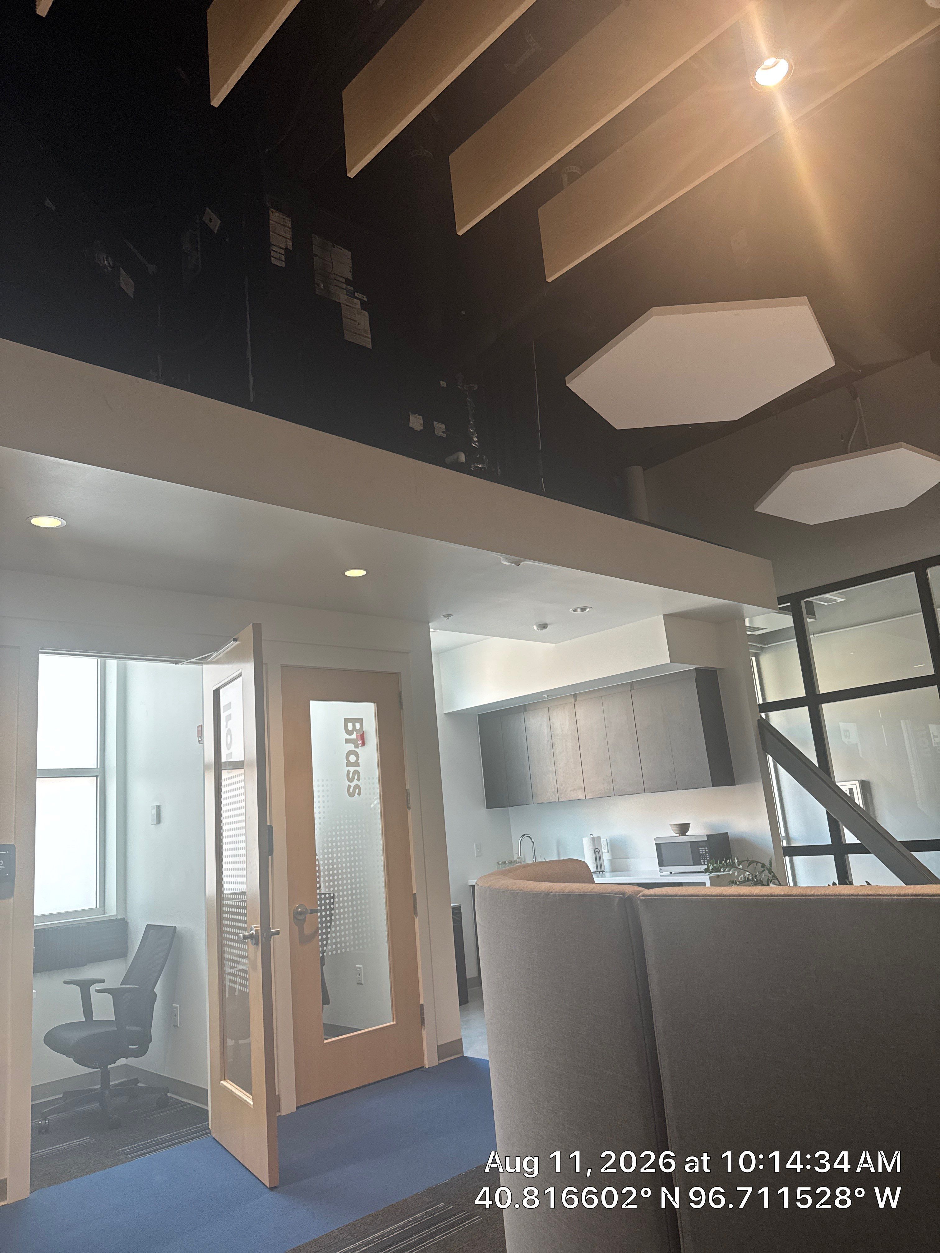 Modern Office Interior Remodel and Privacy Partition Installation in Lincoln by CompanyCam Sales Demo