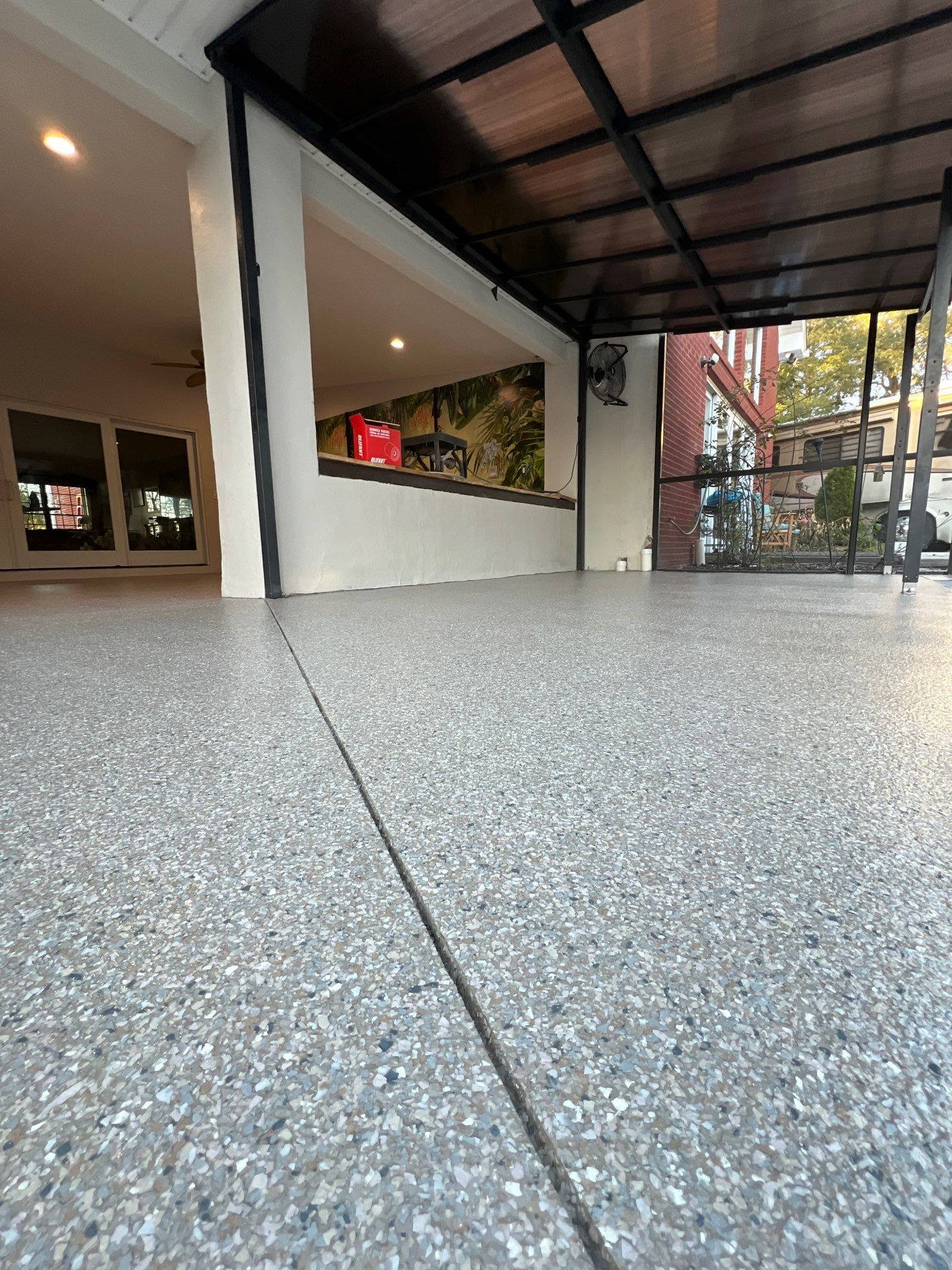 Make your backyard your very own PARADISE 🌴 by Deese Elite Concrete Coatings