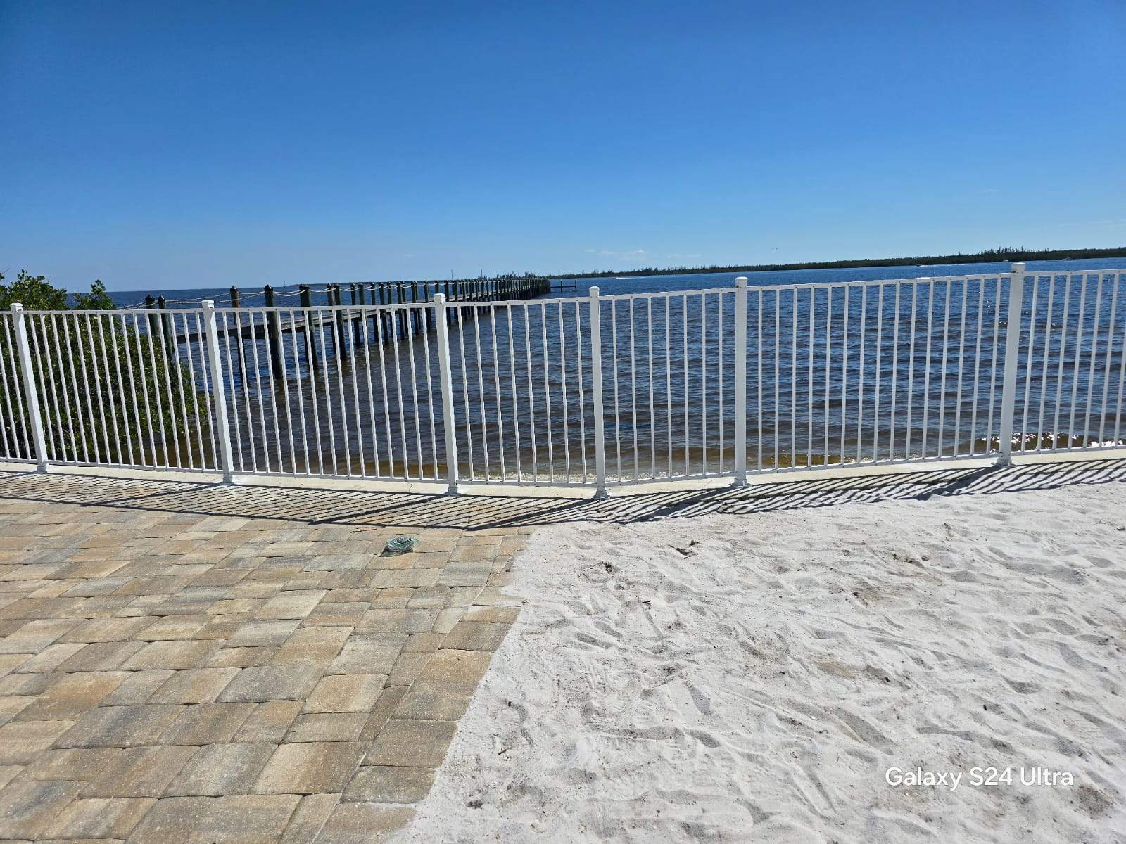White Aluminum Railing Installation for Commercial Property in Port Charlotte by True Fence LLC