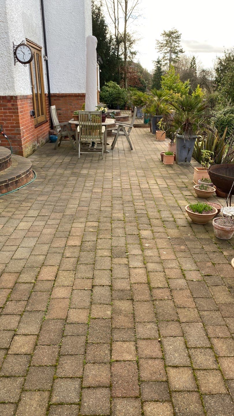Driveway And Patio Clean using honda 21 ltr/min by Ges Exterior Cleaning ltd