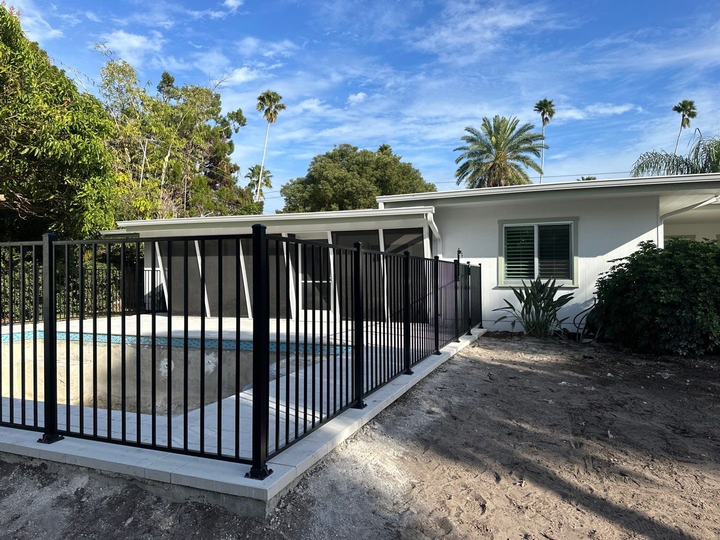 Aluminum Fence Installation using Black 3 Rail Aluminum Fence by Asap fence and gates, LLC
