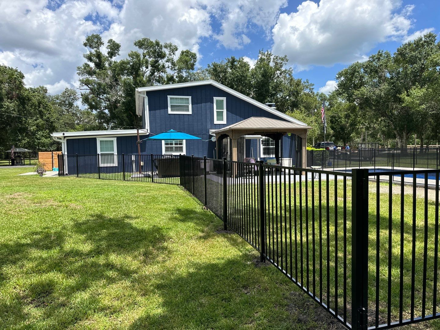 Aluminum Fence Installation using 3 Rail Aluminum Fence by Asap fence and gates, LLC