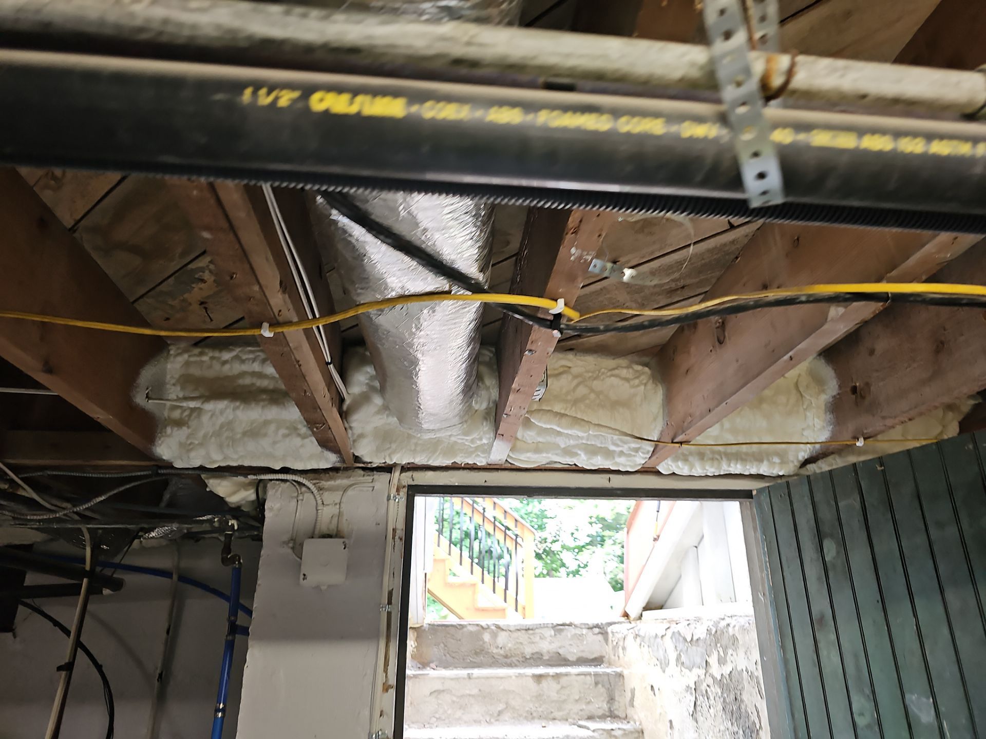 Attic Insulation using open cell spray foam by NYS Foam & Energy