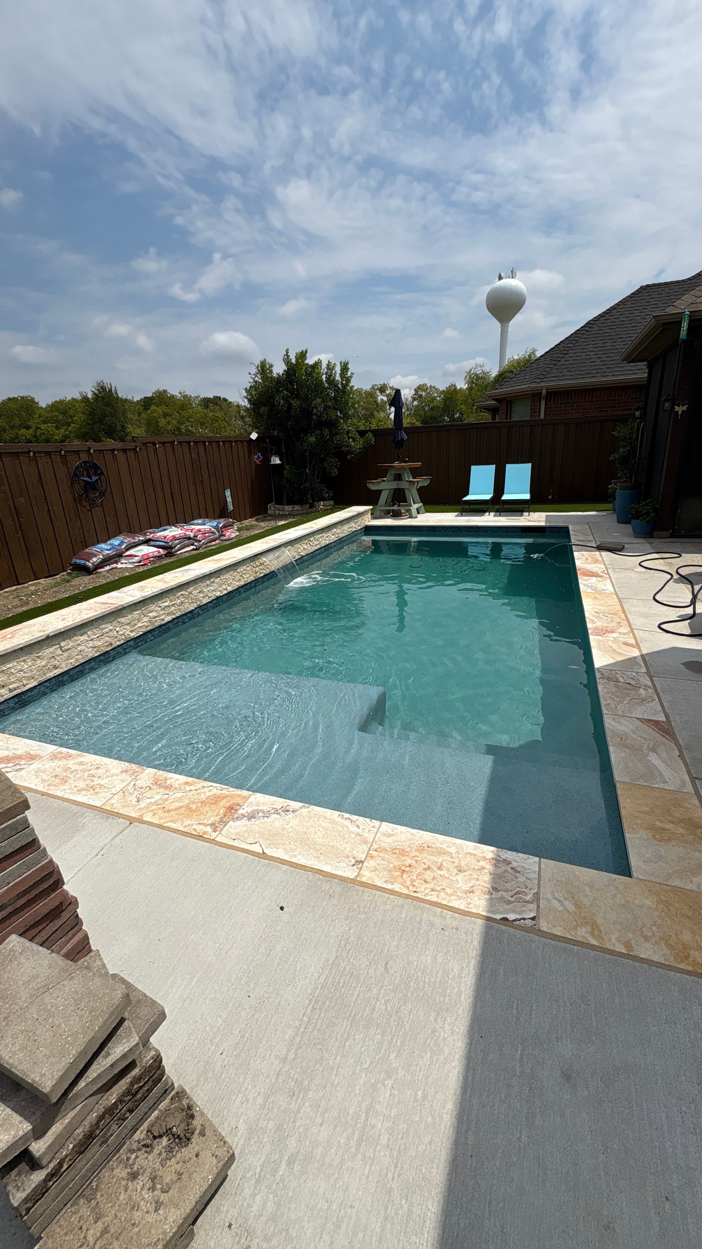 Modern Rectangular Pool with Turf Surround by Pinnacle Pools and Spas - DFW