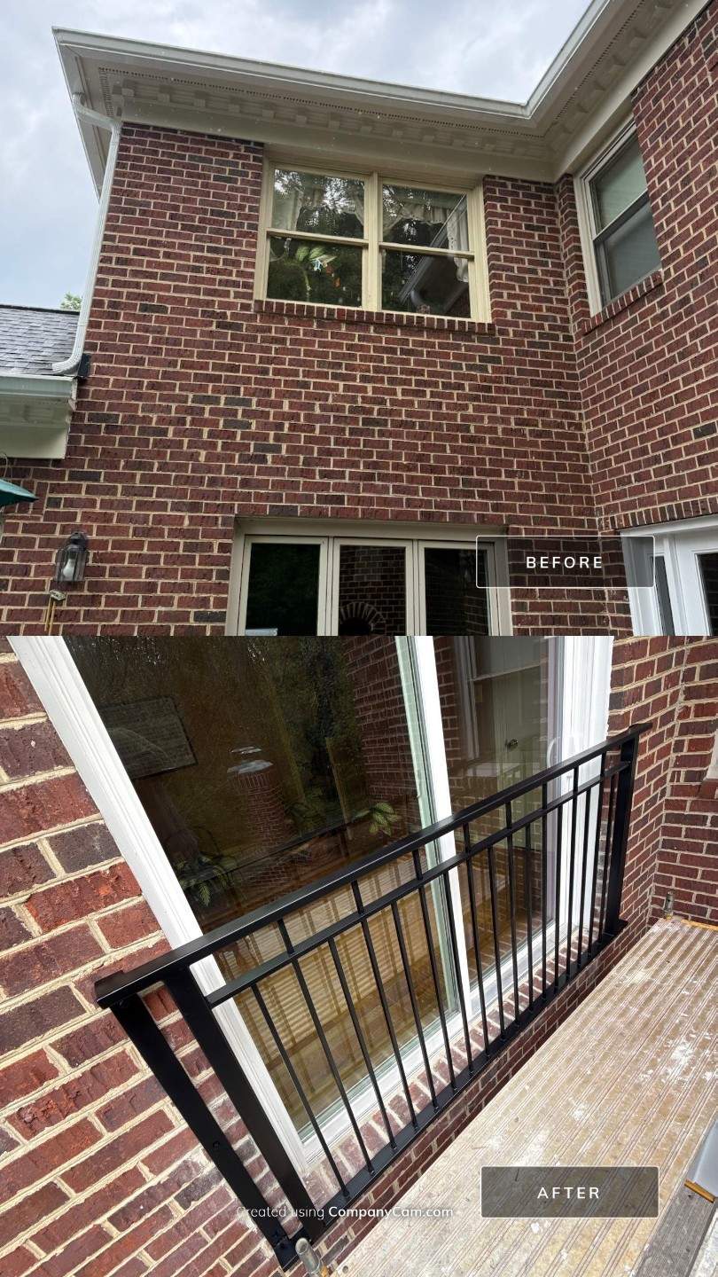 Modern Minimalist Exterior Balcony Railing – Residential Enhancement – Potomac, MD by Capitol Iron Works