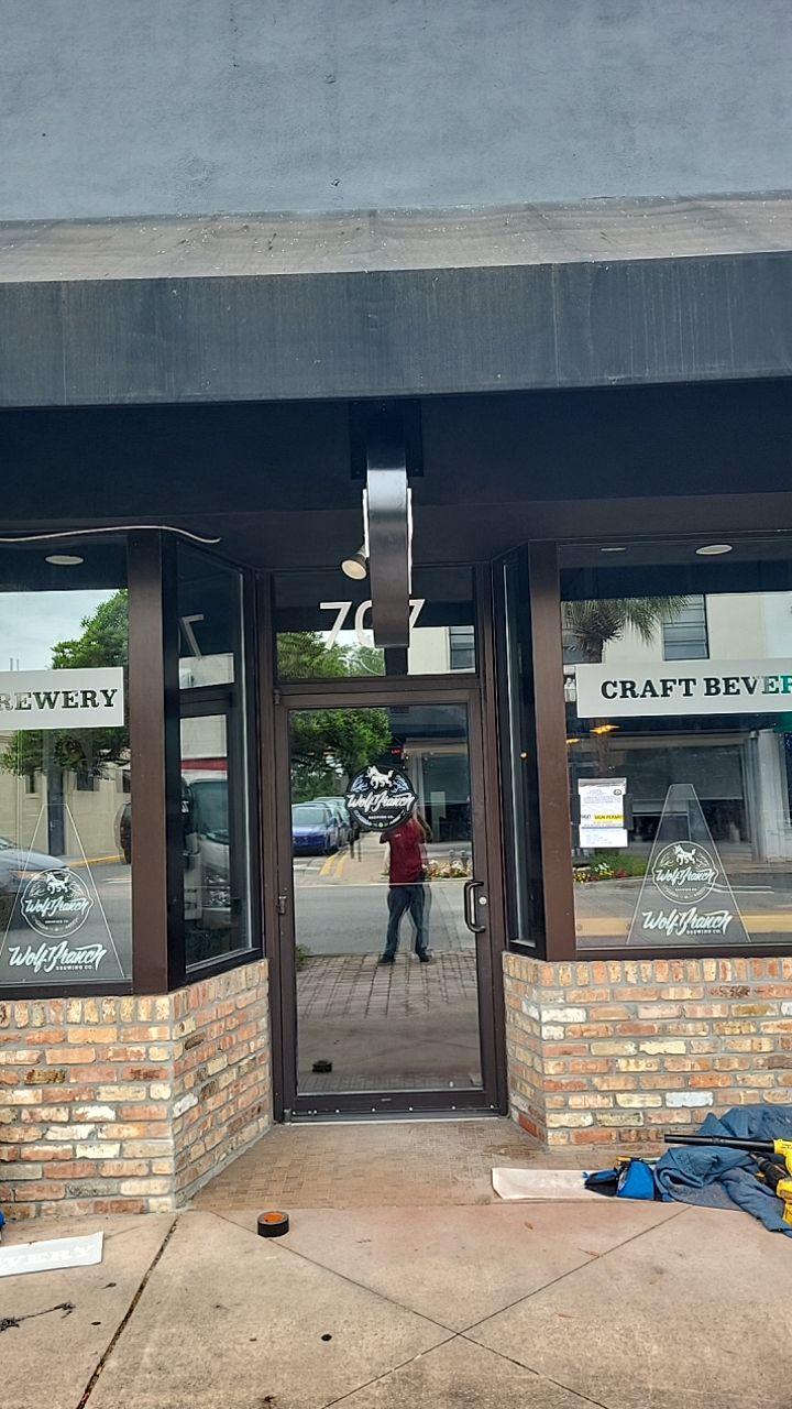 Channel Letters and Blade Sign for Wolf Branch Brewing by SignCrafters