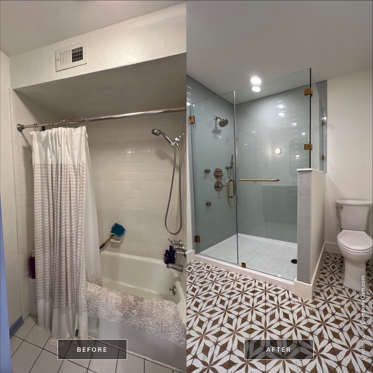Bathroom Remodel using The Onyx Collection by Ekon Bath, LLC