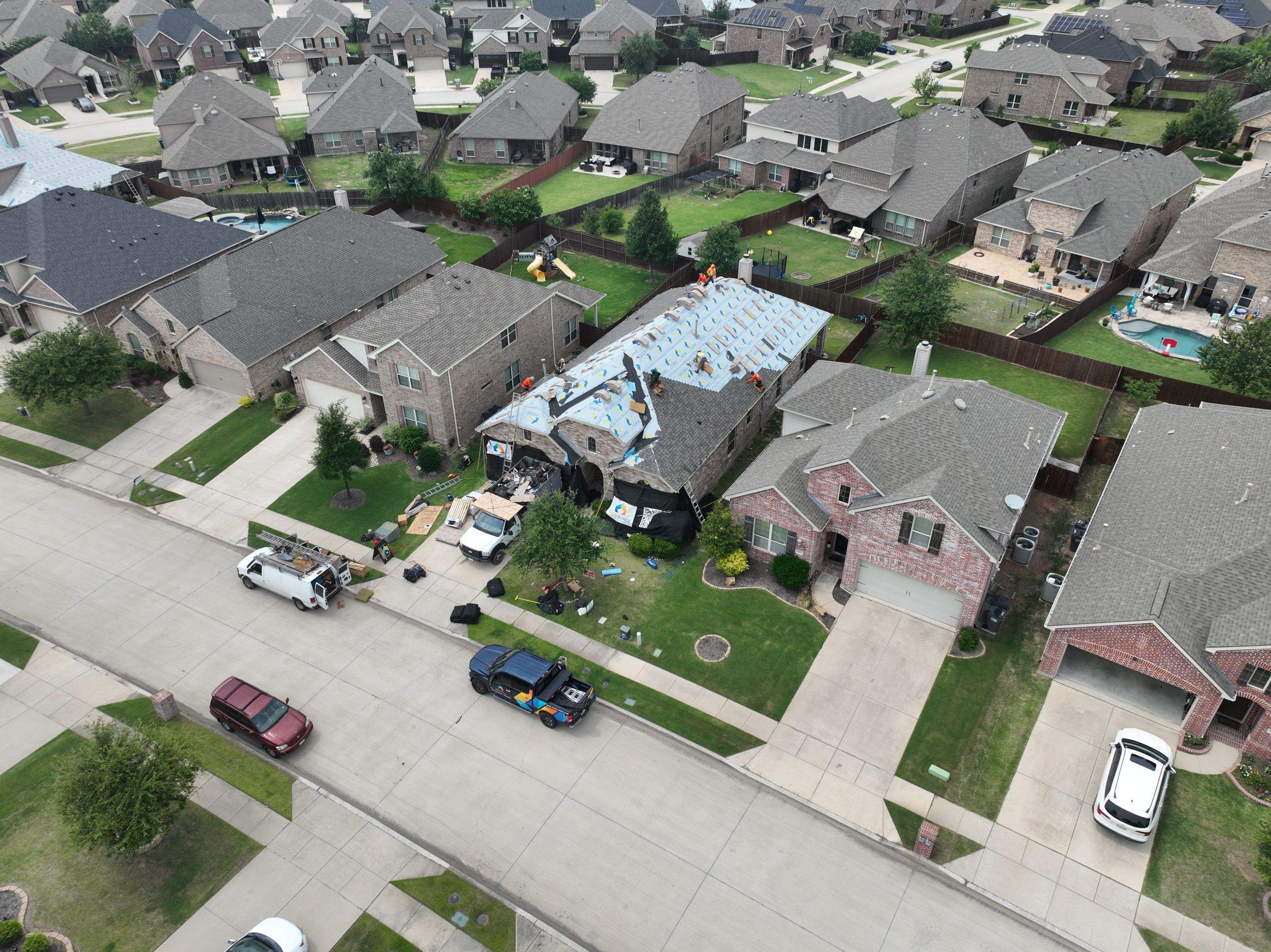 Residential Roofing Installation using CertainTeed Landmark MaxDef Weathered Wood by OneSource Roofing and Restoration