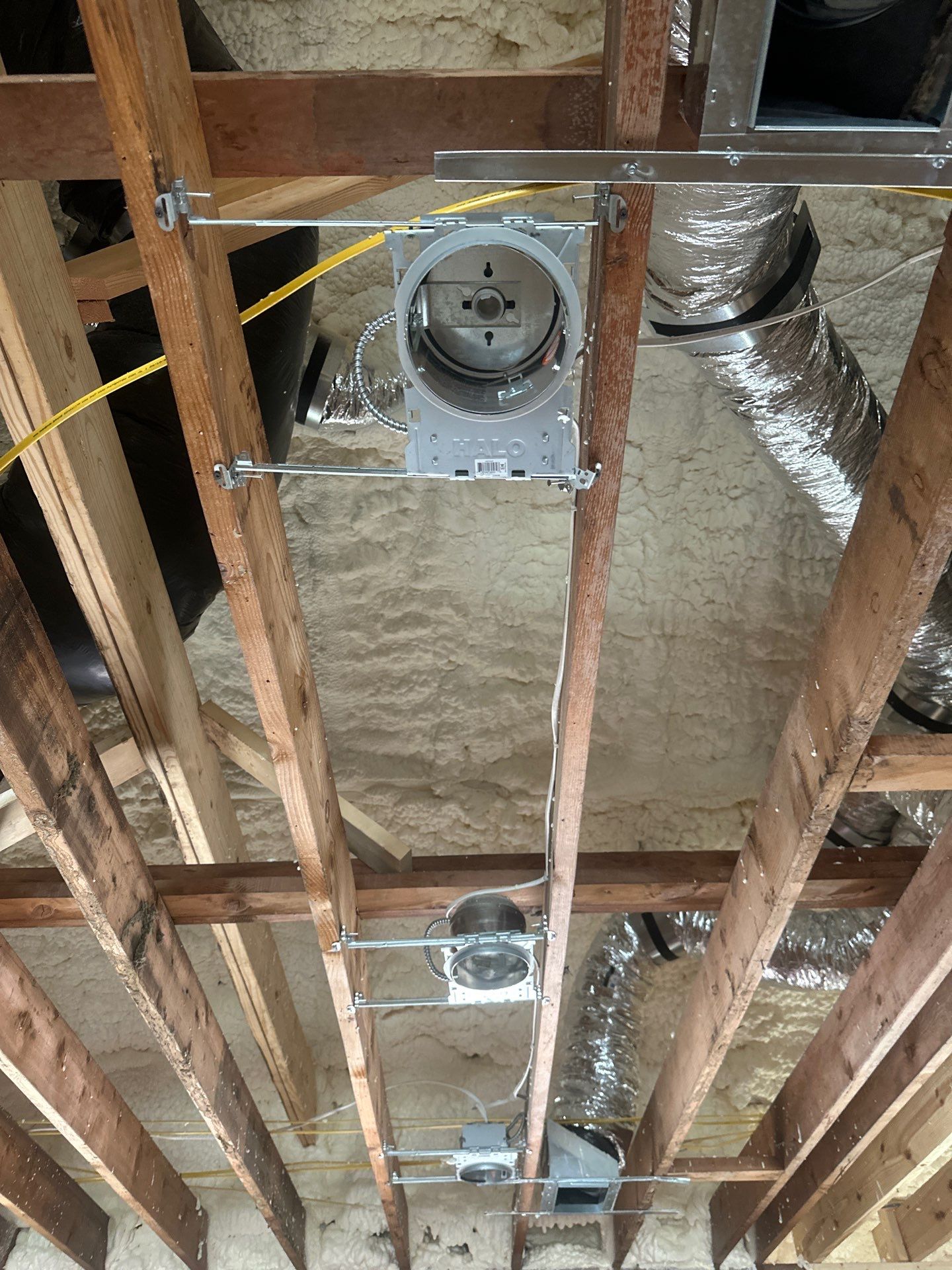 Open cell spray foam & rockwool job completed in Dallas TX by Apex Insulation Solutions