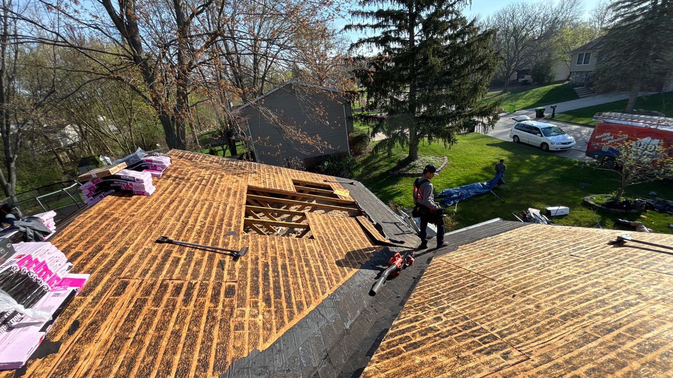 Roof Replacement using Owens Corning Driftwood by 180 Contractors