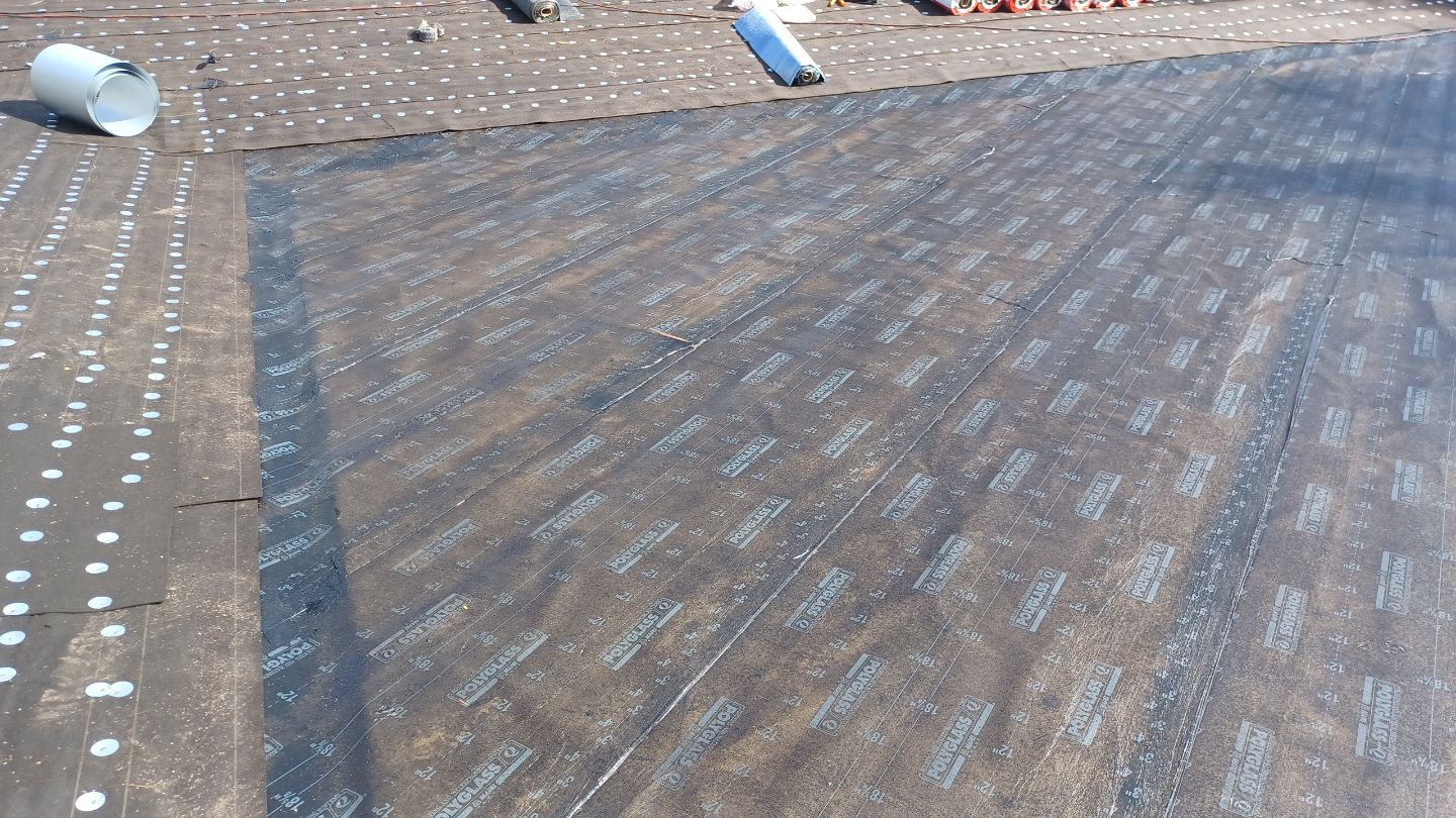 Residential Roofing Installation using 1" Nail strip metal roof by BLUES BROTHERS ROOFING