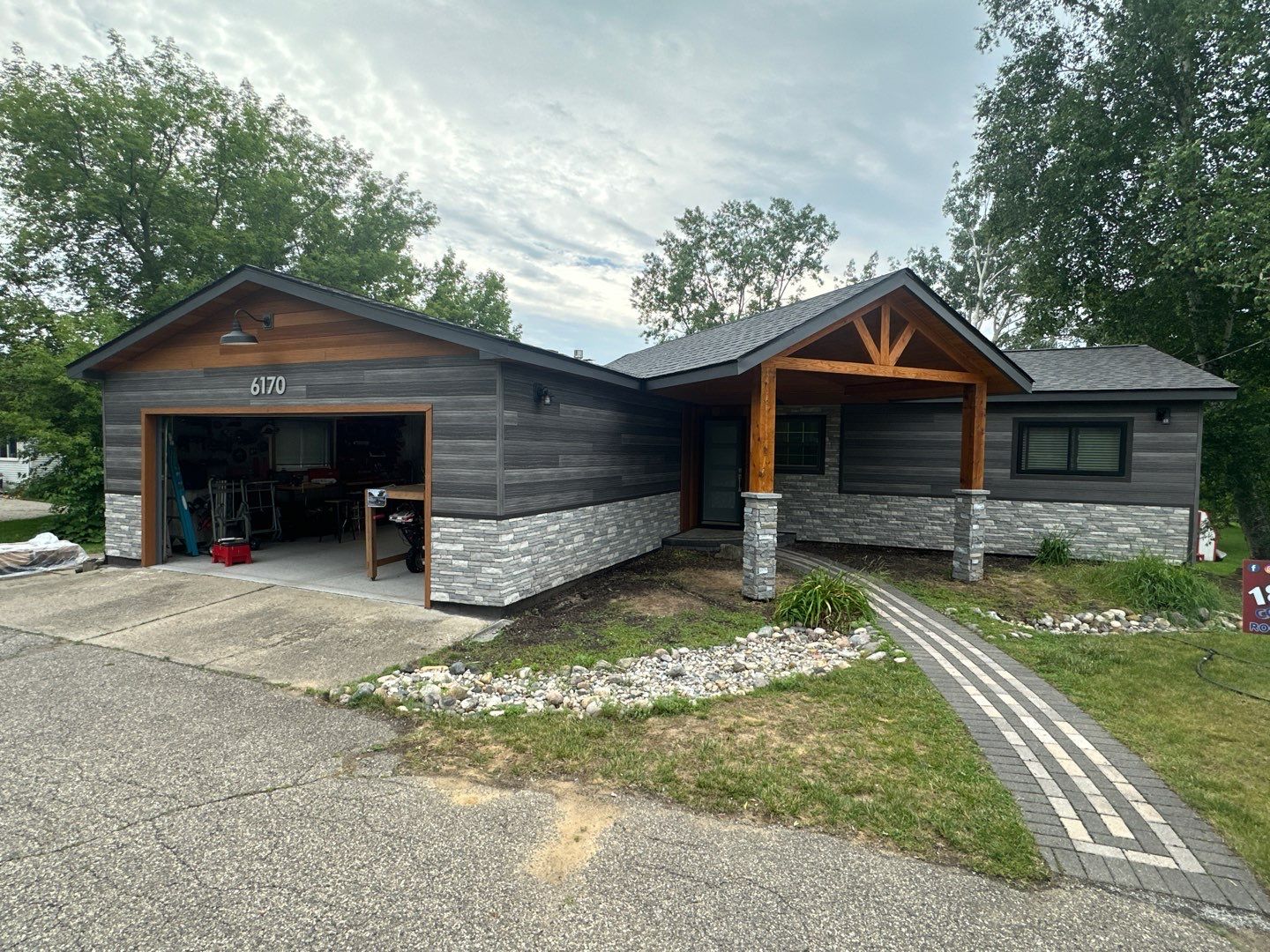 Siding Replacement using Alside Gray Oak by 180 Contractors