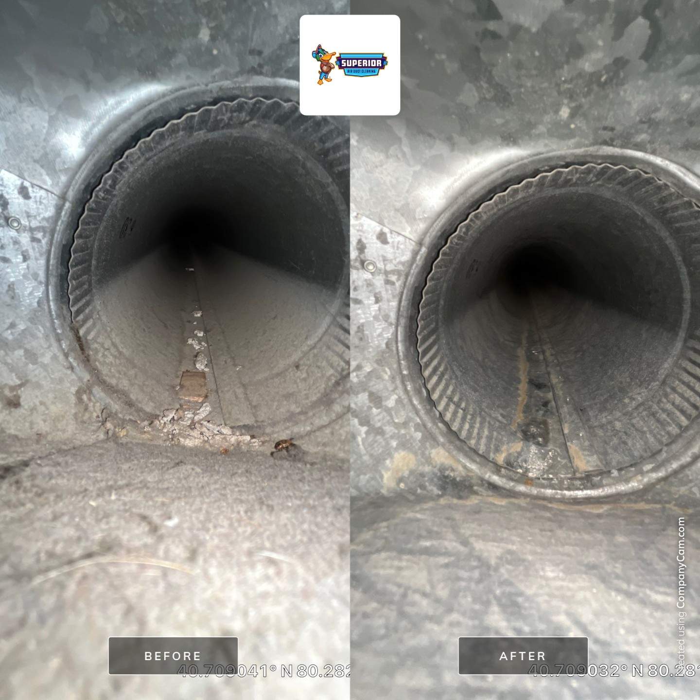 Air Duct Cleaning With a Vacuum Truck in Rochester, PA. by Superior Air Duct Cleaning