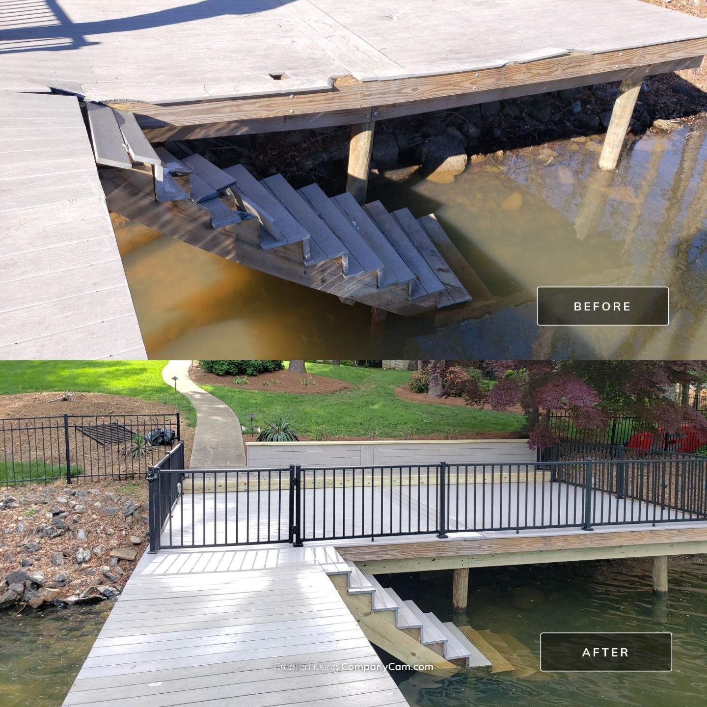 Dock Disaster Averted! Check Out This Incredible Transformation! š by A Step Above Handy LLC