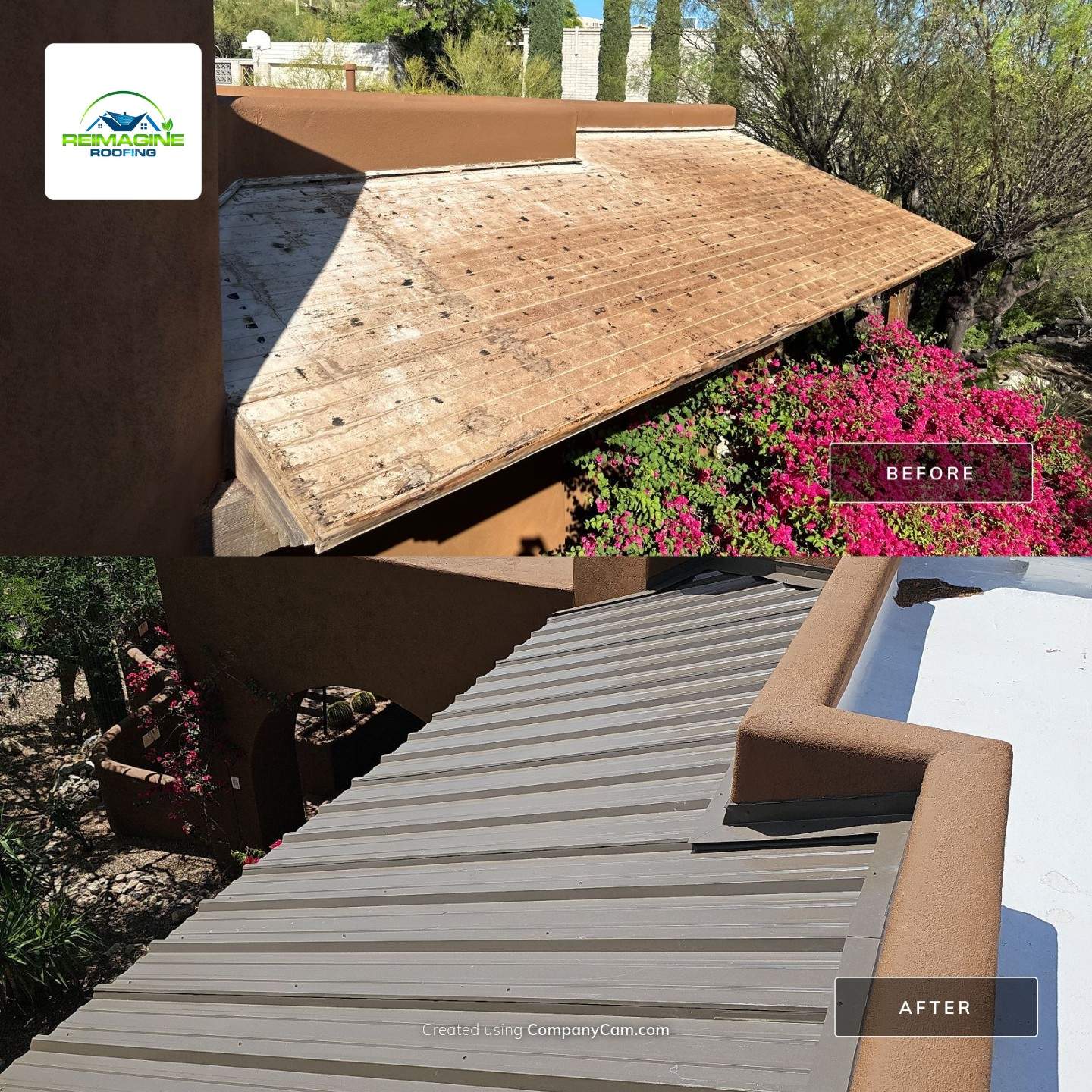 Light Stone Exposed Fastener by Reimagine Roofing