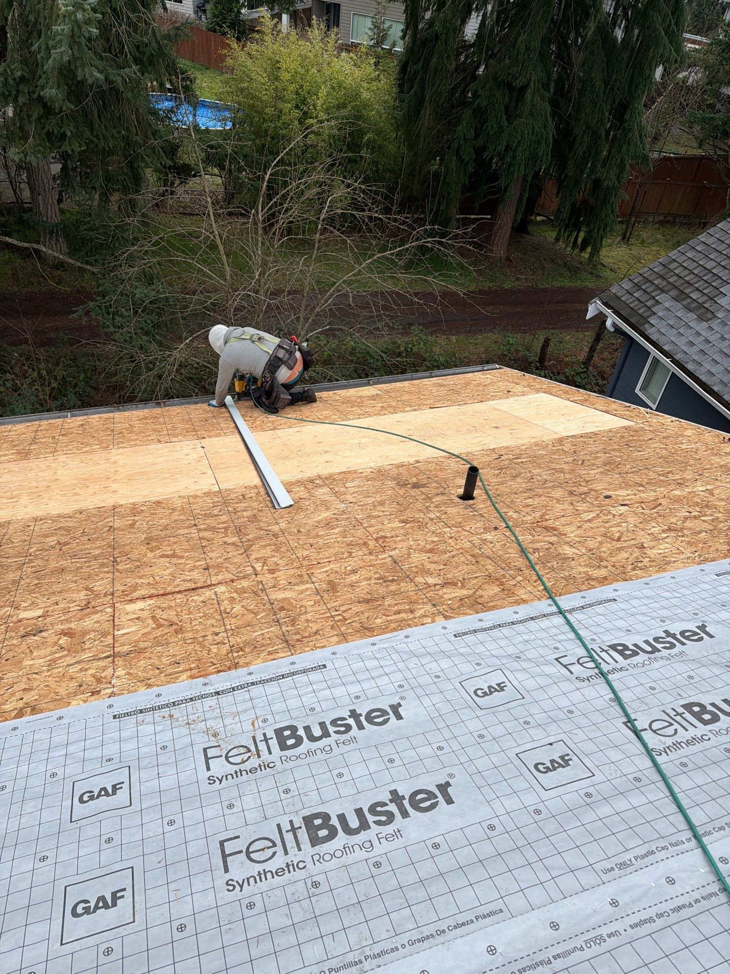 Residential Roofing Installation using GAF HDZ Shingles by Roofing Formula LLC