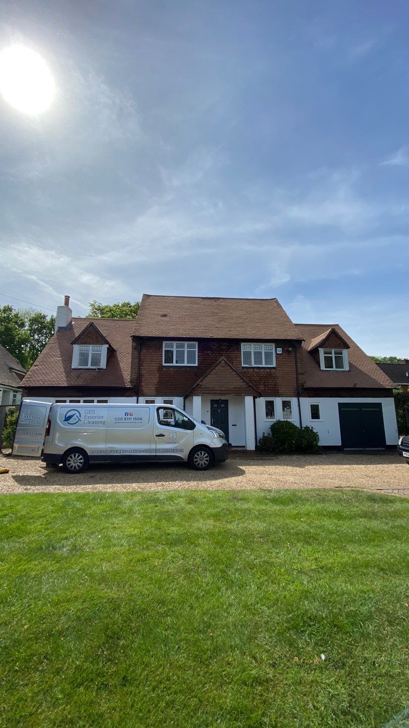 Roof Clean - Moss Removal using Honda 15lpm Low Pressure Washing Machine by Ges Exterior Cleaning ltd