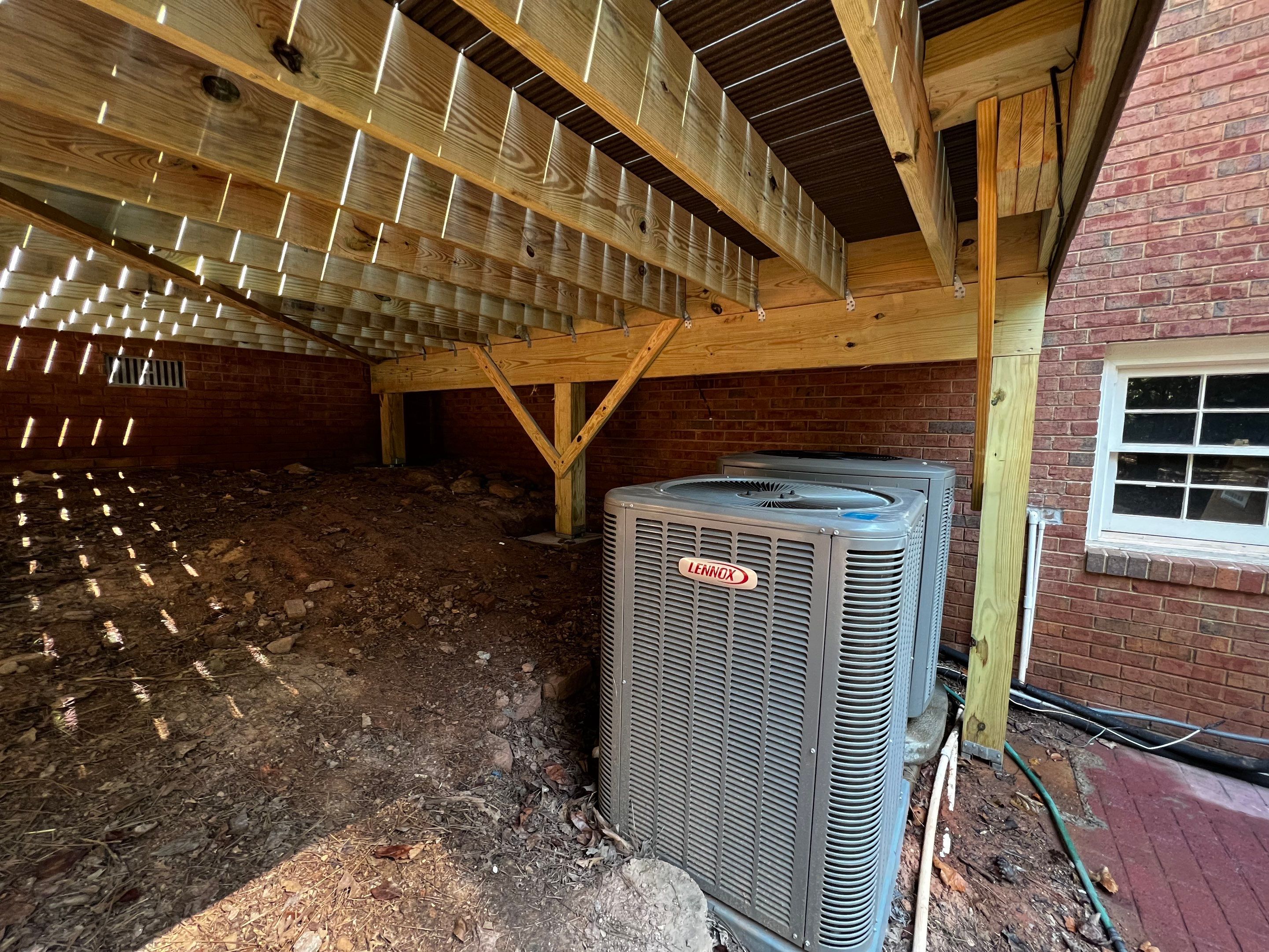 Elevated Composite Deck Installation with Metal Railings in Atlanta by Swift Home Renovations