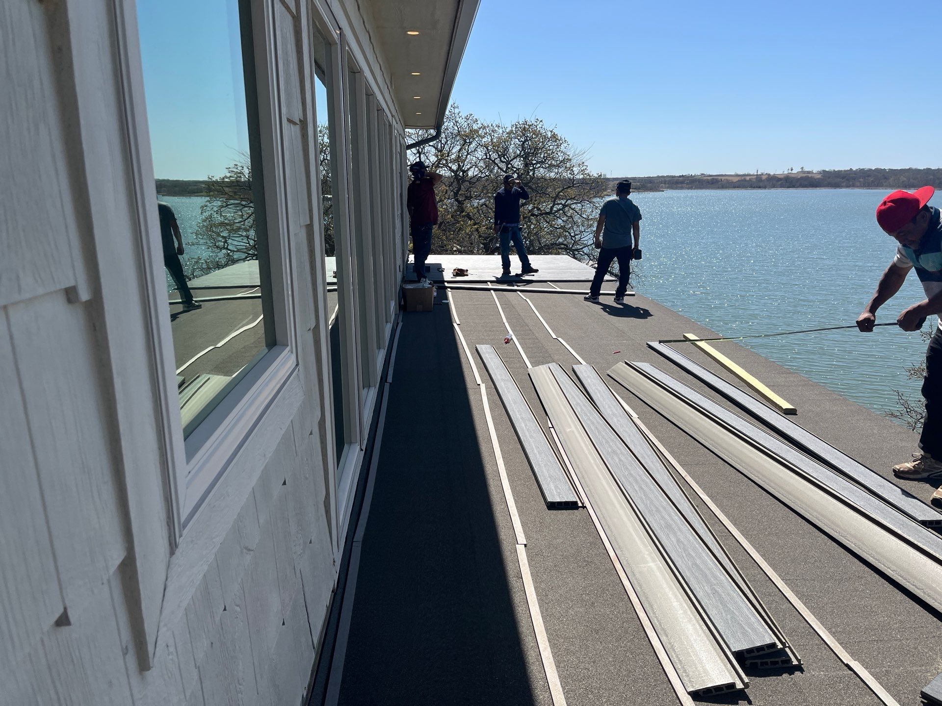 Duxxbak Deck on a Beautiful Private Lake  by BANA Roofing and Solar Supply