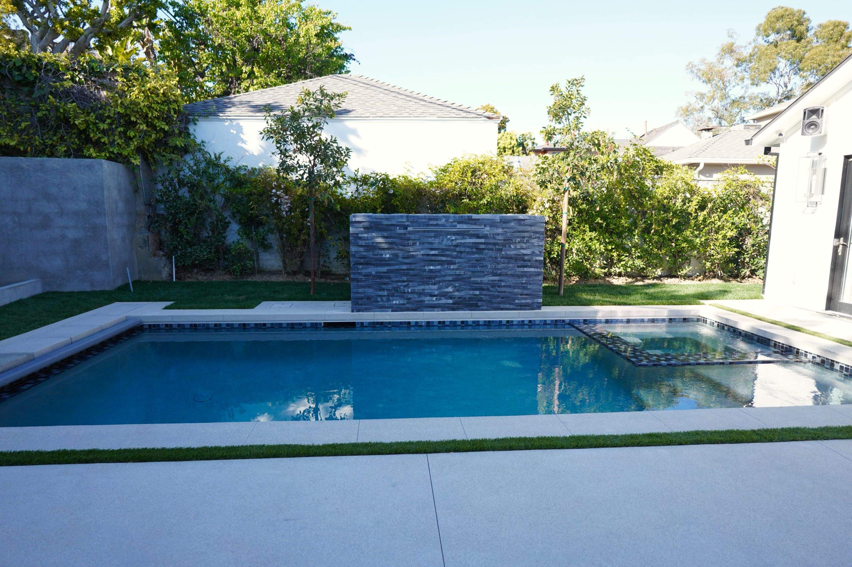 Pool & Spa With Raised Wall & Automatic Cover by Lax Home Inc 