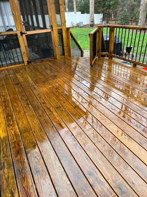 Coated Deck using Wood Sealant