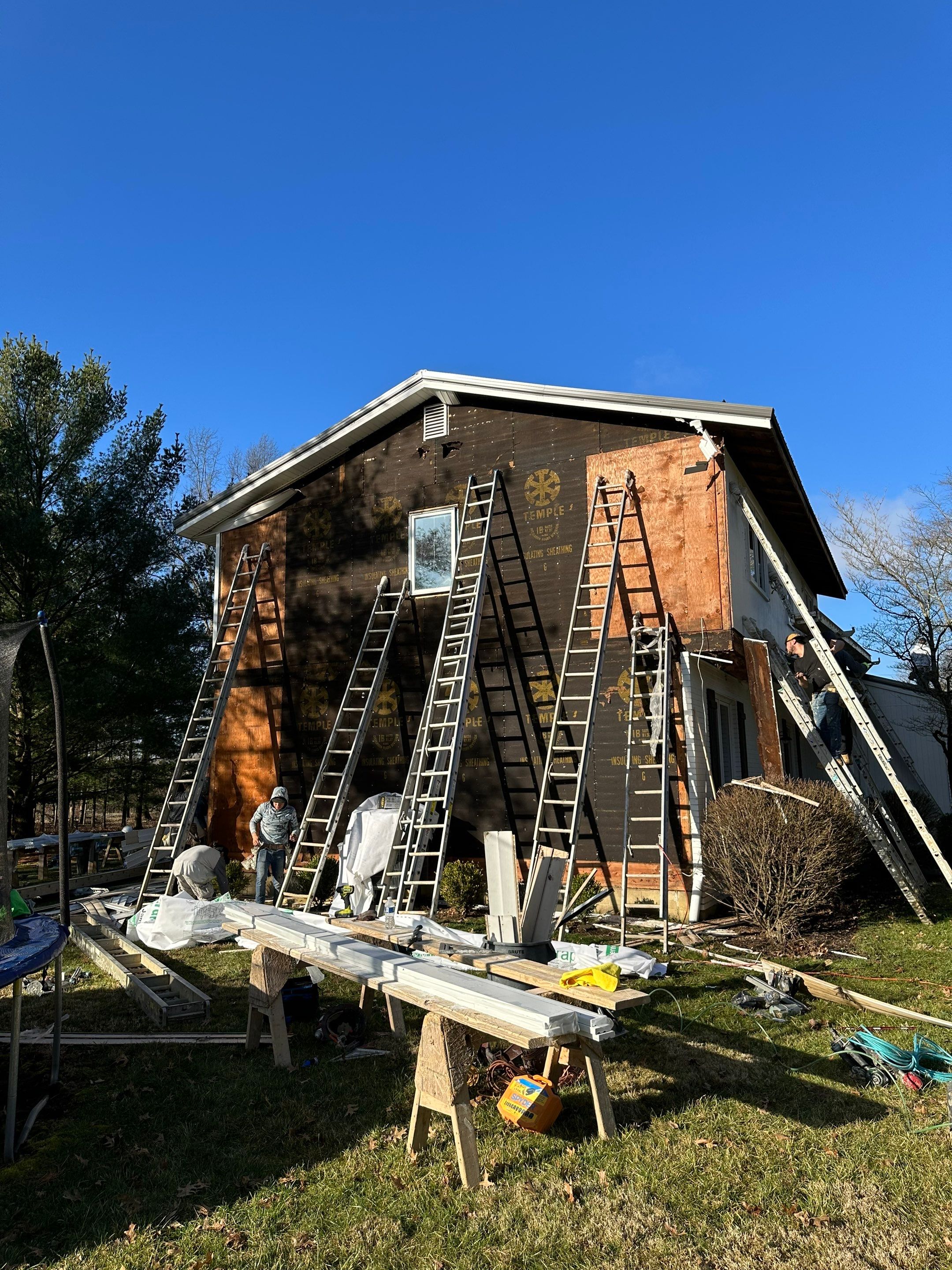 James Hardie Siding installation in New Albany by Best Exteriors Inc