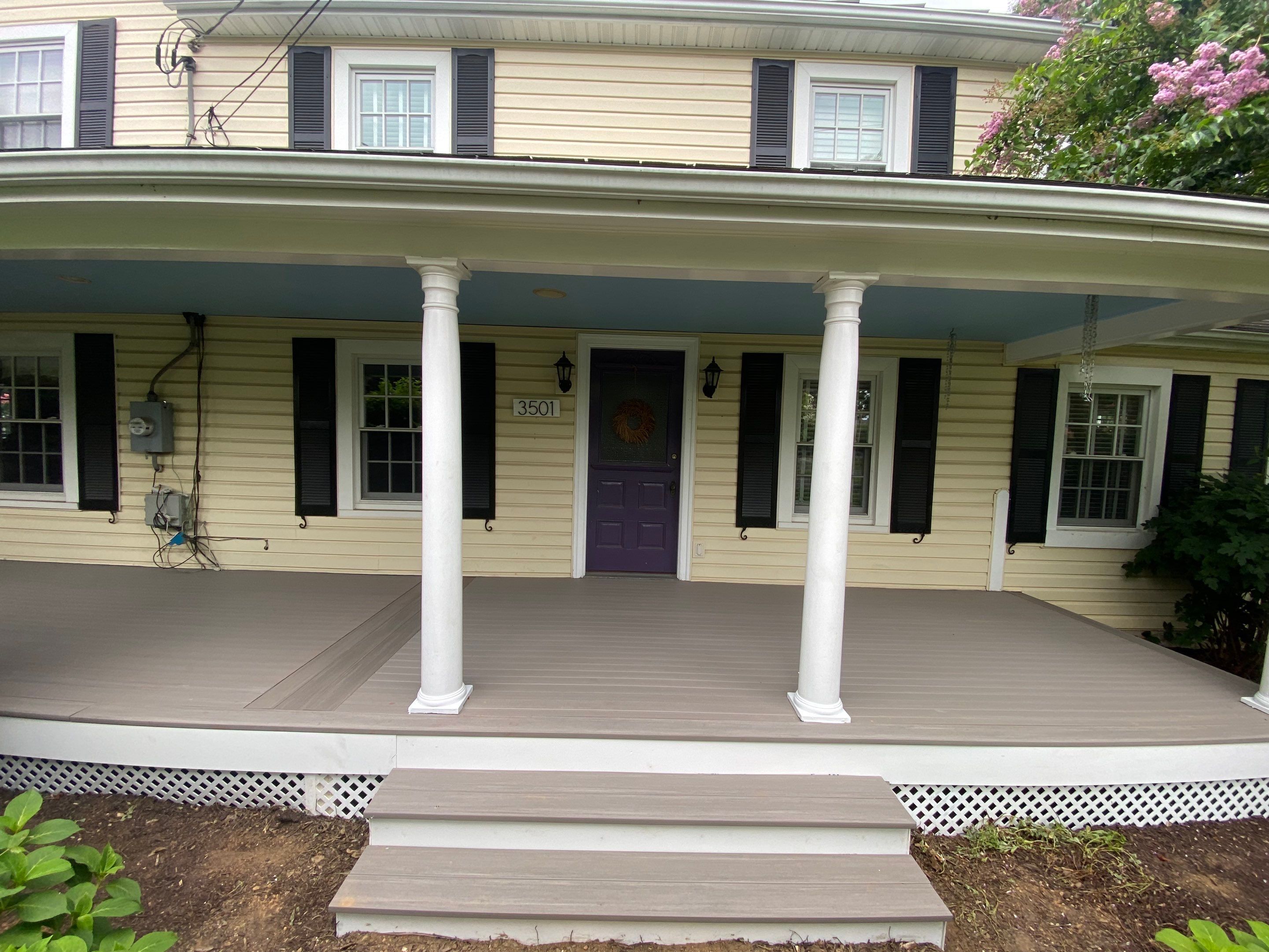 Front Porch Transformation using Timbertech Decking by The Smet Companies, LLC