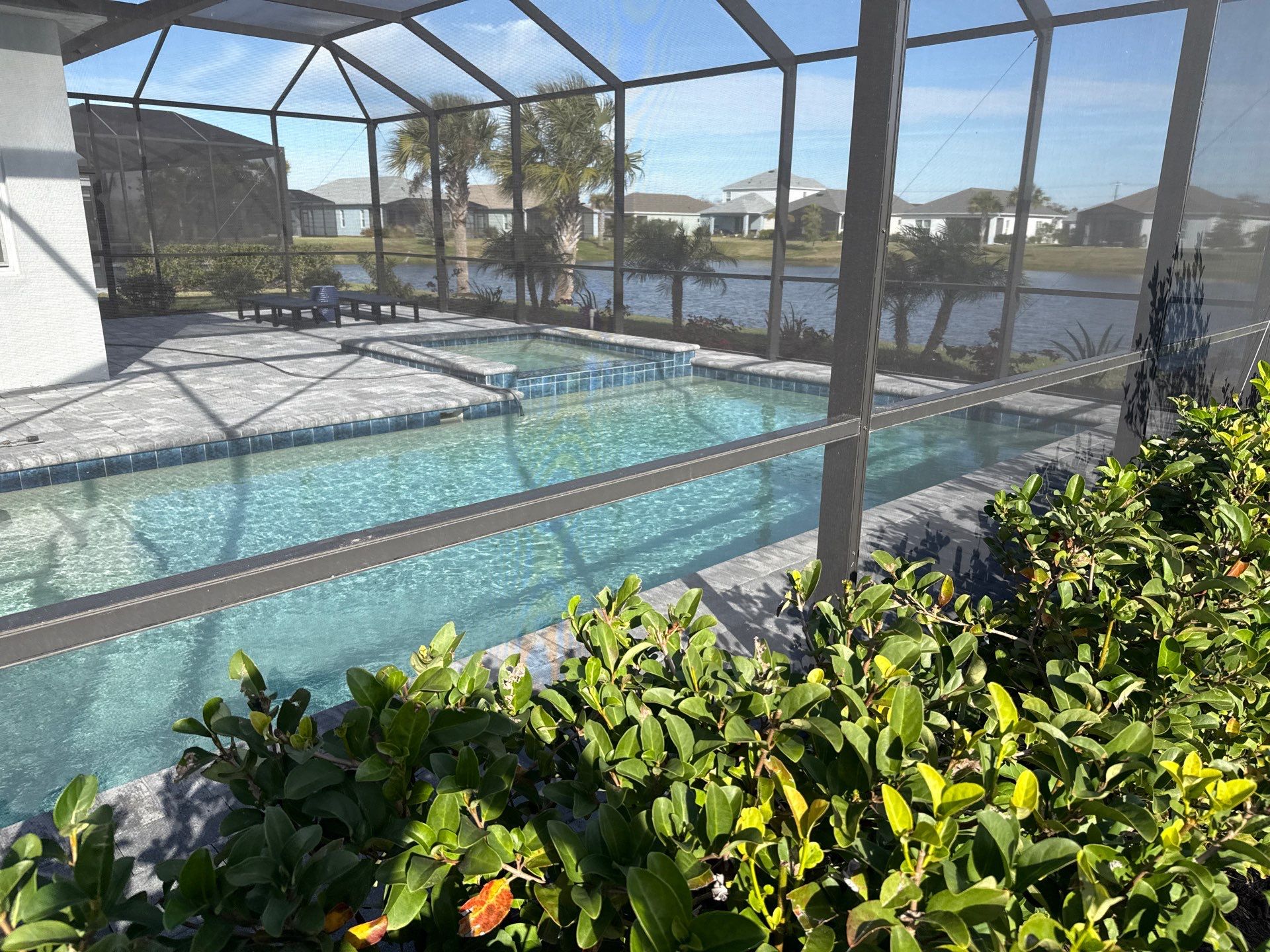 Pool Cage Screen Enclosure Cleaning in Canoe Creek – Parrish, FL by Sunshine AquaWash