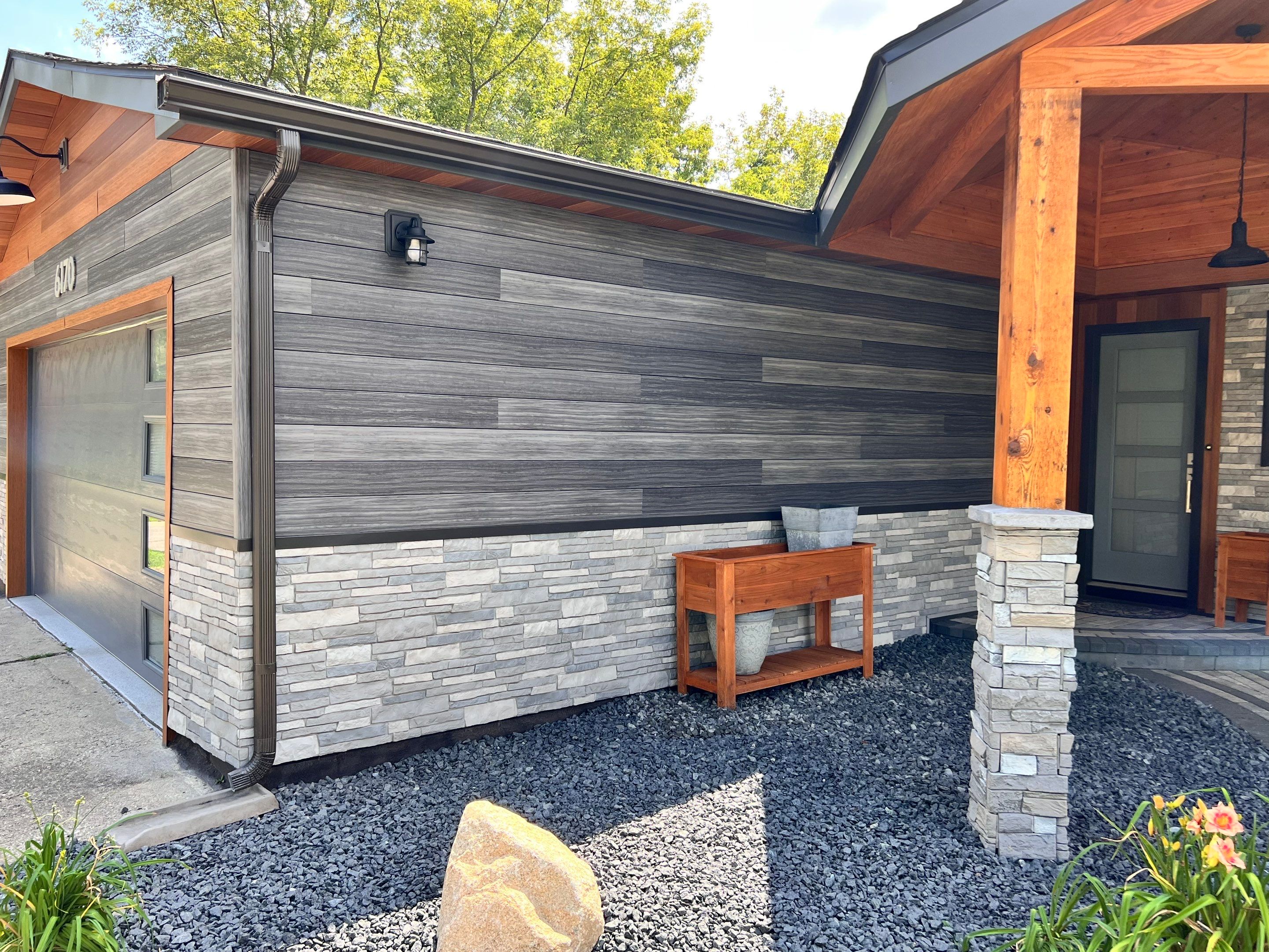 Siding Replacement using Alside Gray Oak by 180 Contractors