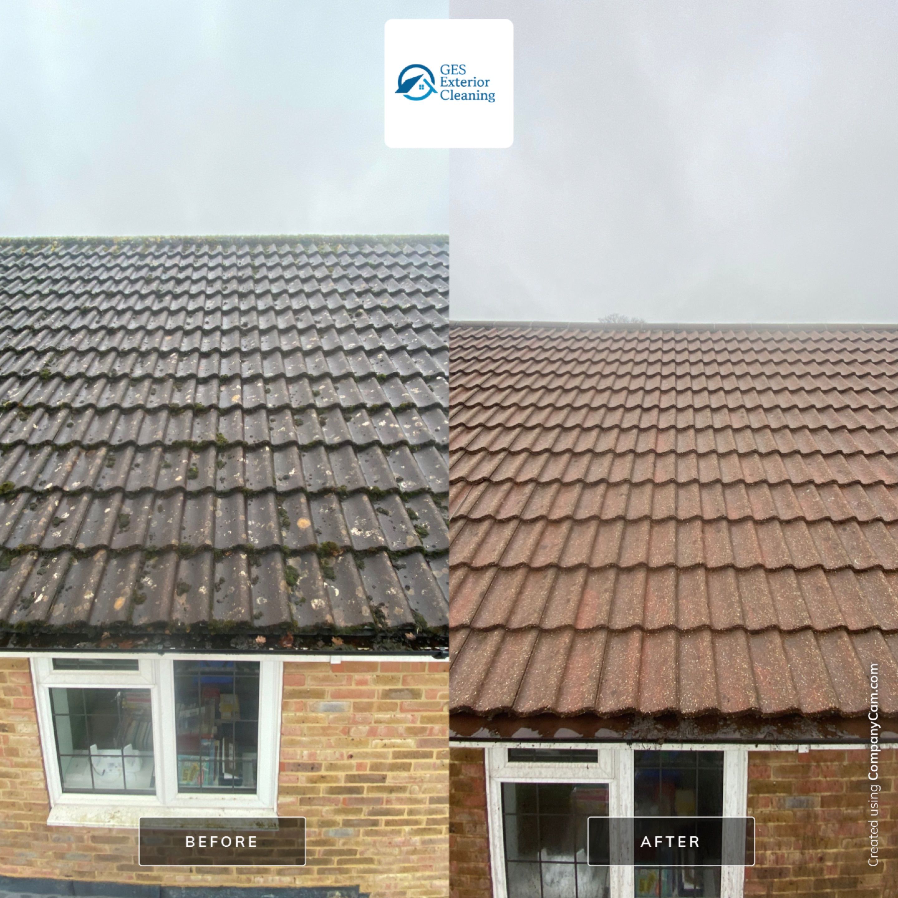Roof and Patio Cleaning using Honda 15lpm Low Pressure Washing Machine by Ges Exterior Cleaning ltd