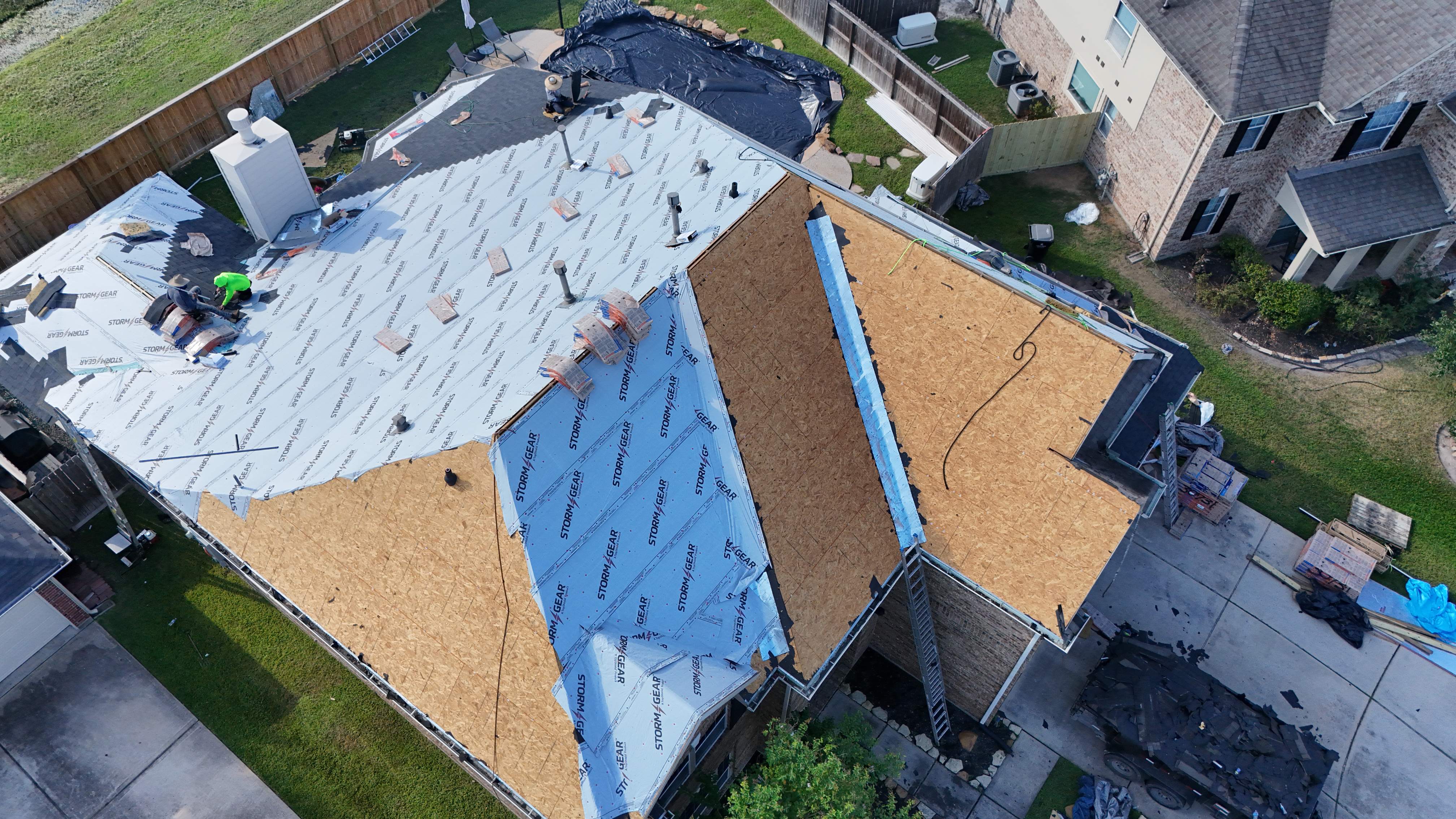 Poolside Home Roof Replacement — Spring, TX by PL Roofing & SB Roofing, LLC.