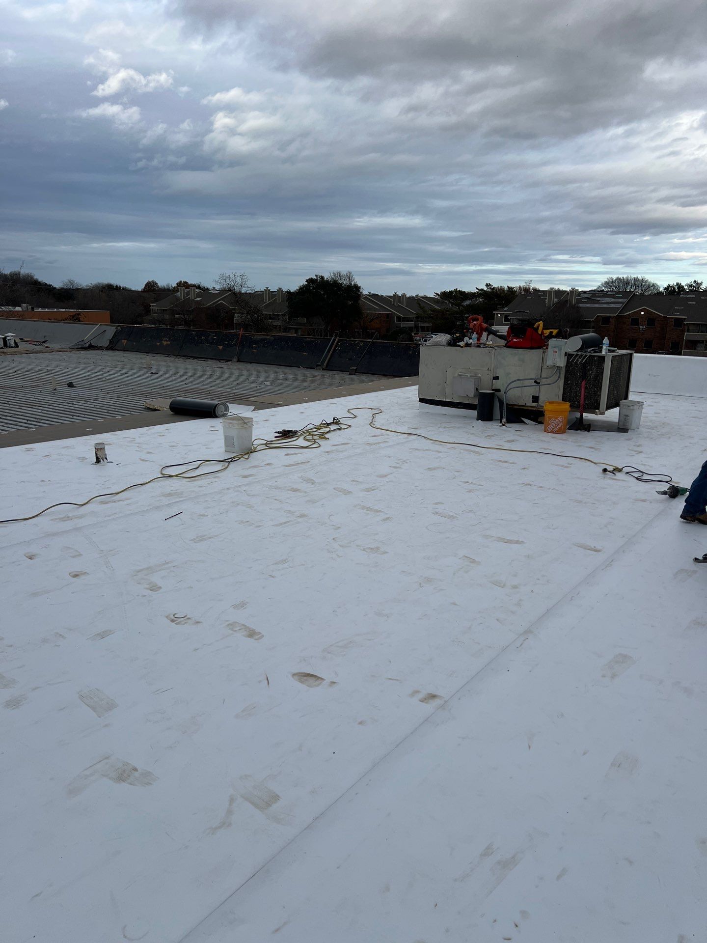 Commercial Roofing Installation using GAF Evergaurd TPO 60 Mil by Becker Roofing and Exteriors