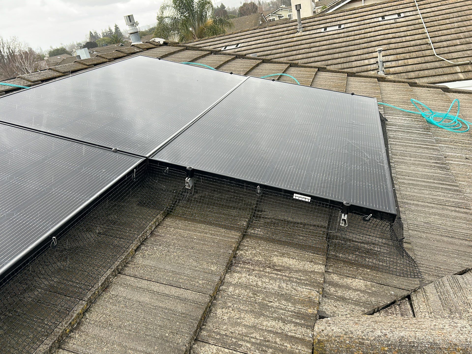 Solar Panel Bird Proofing using Critter Guard Mesh-Flat tile by All One Solar Shine