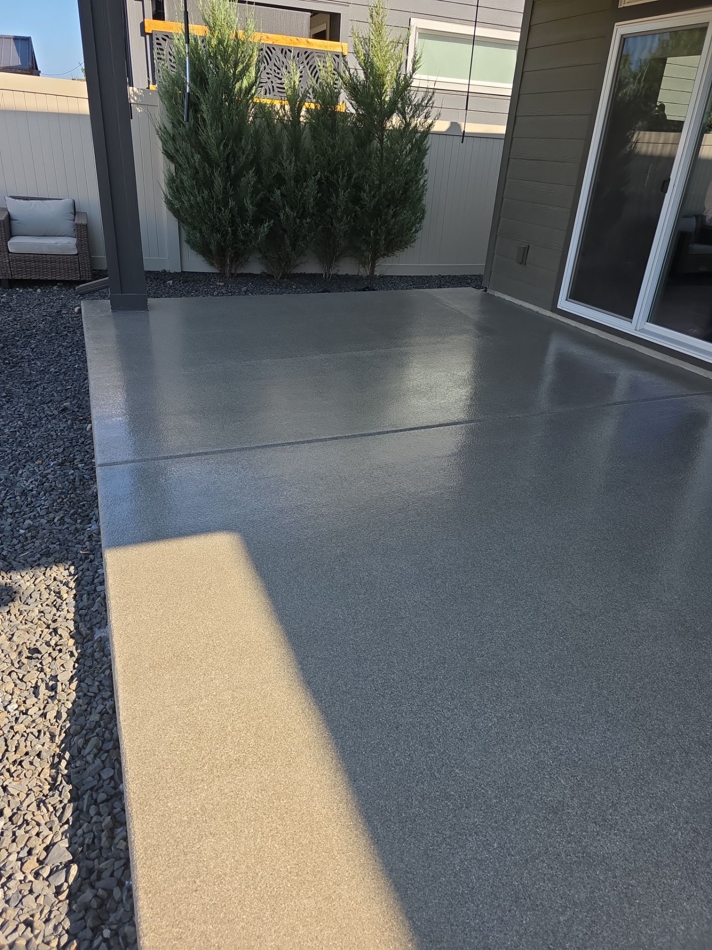 Patio Transformation using Trail Mix 1/8" Chip by Croc Coatings, LLC