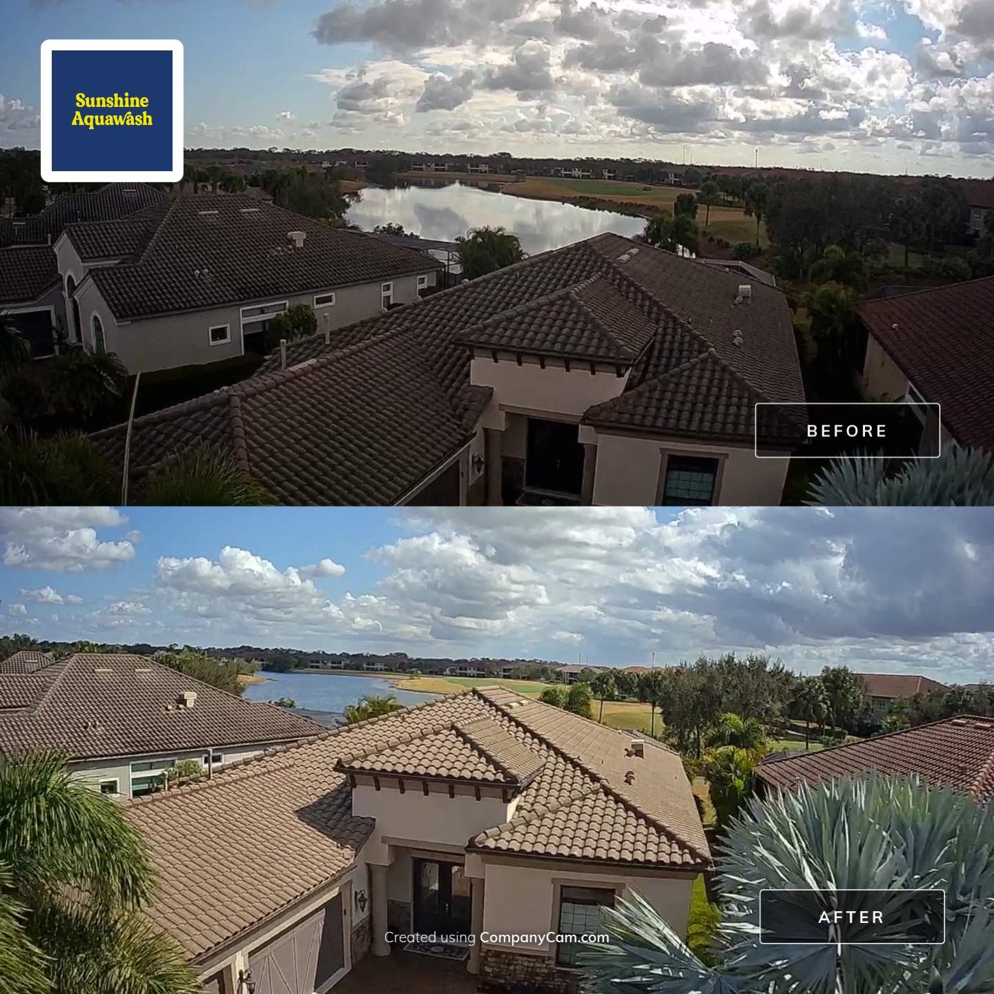 Barrel Tile Roof Cleaning – Lakewood Ranch, FL by Sunshine AquaWash