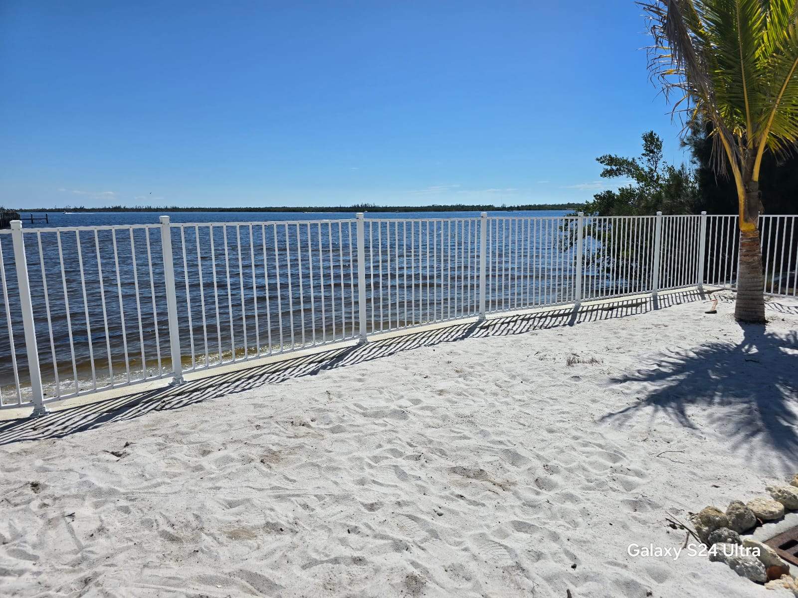White Aluminum Railing Installation for Commercial Property in Port Charlotte by True Fence LLC