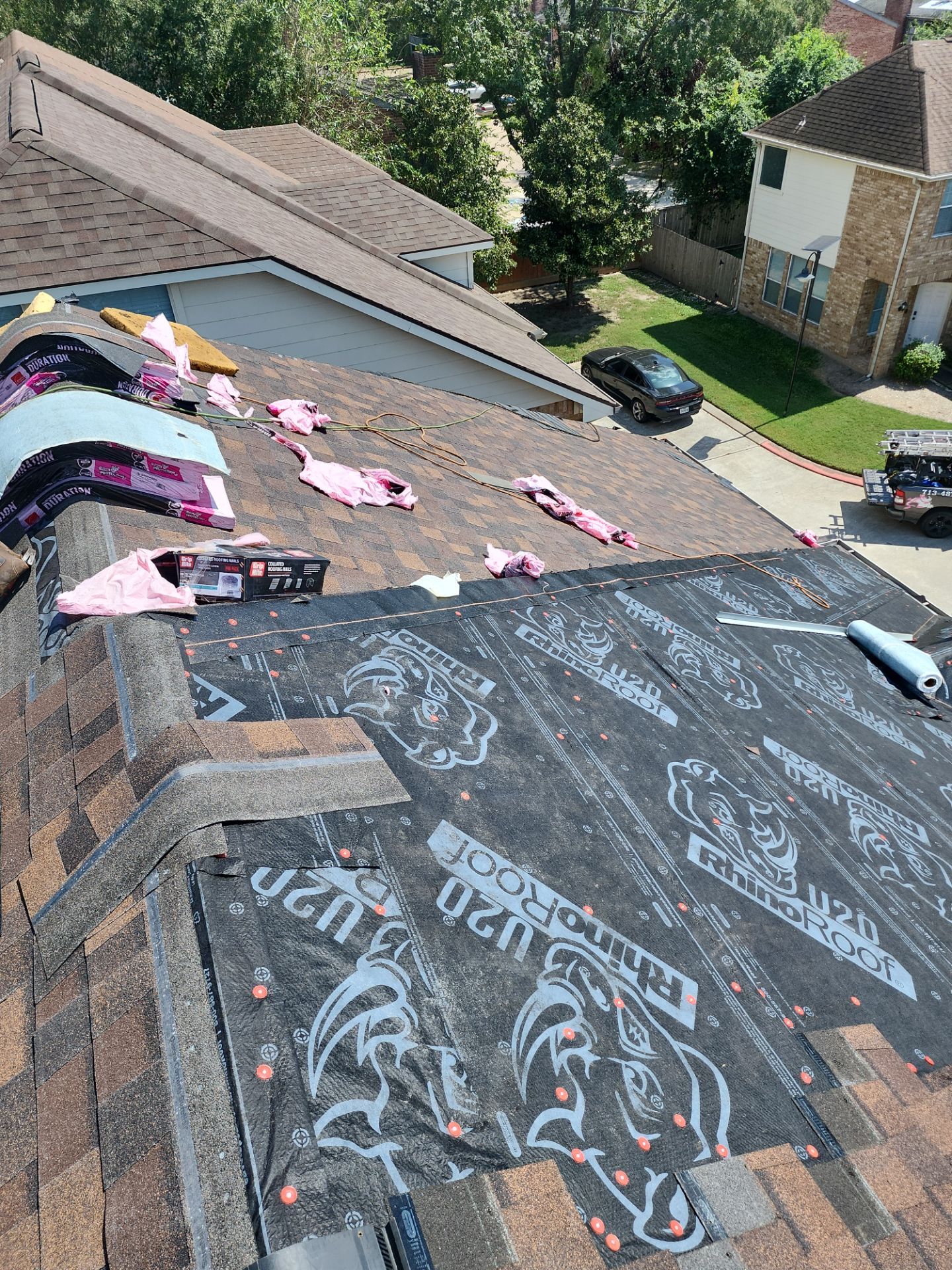Residential Roofing Installation using Owen's Corning Duration (Lifetime) Shingles by Roof Repair Company