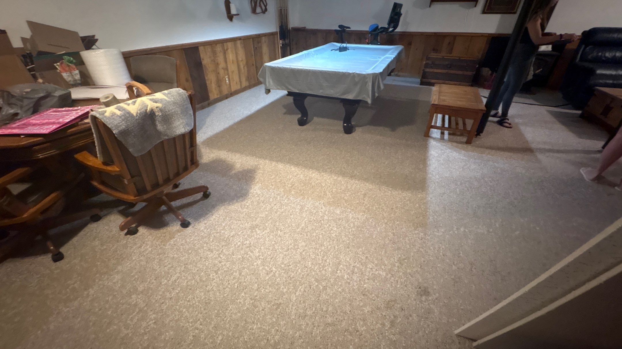 Basement Floor Remodel with Haven Reno KC by Big Red Decorative Concrete, LLC