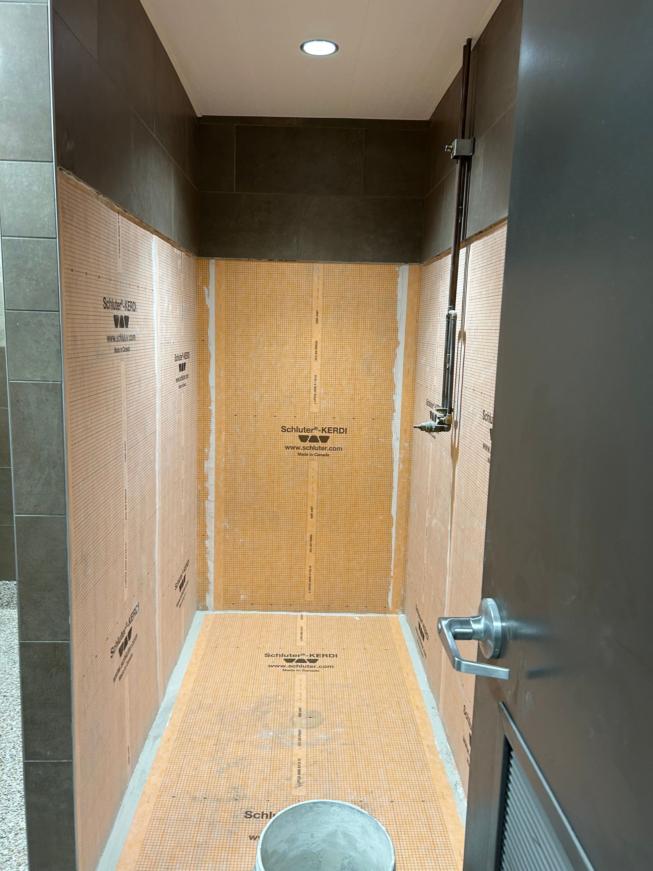 Trucking company showers by Footprints Floors of Nashville