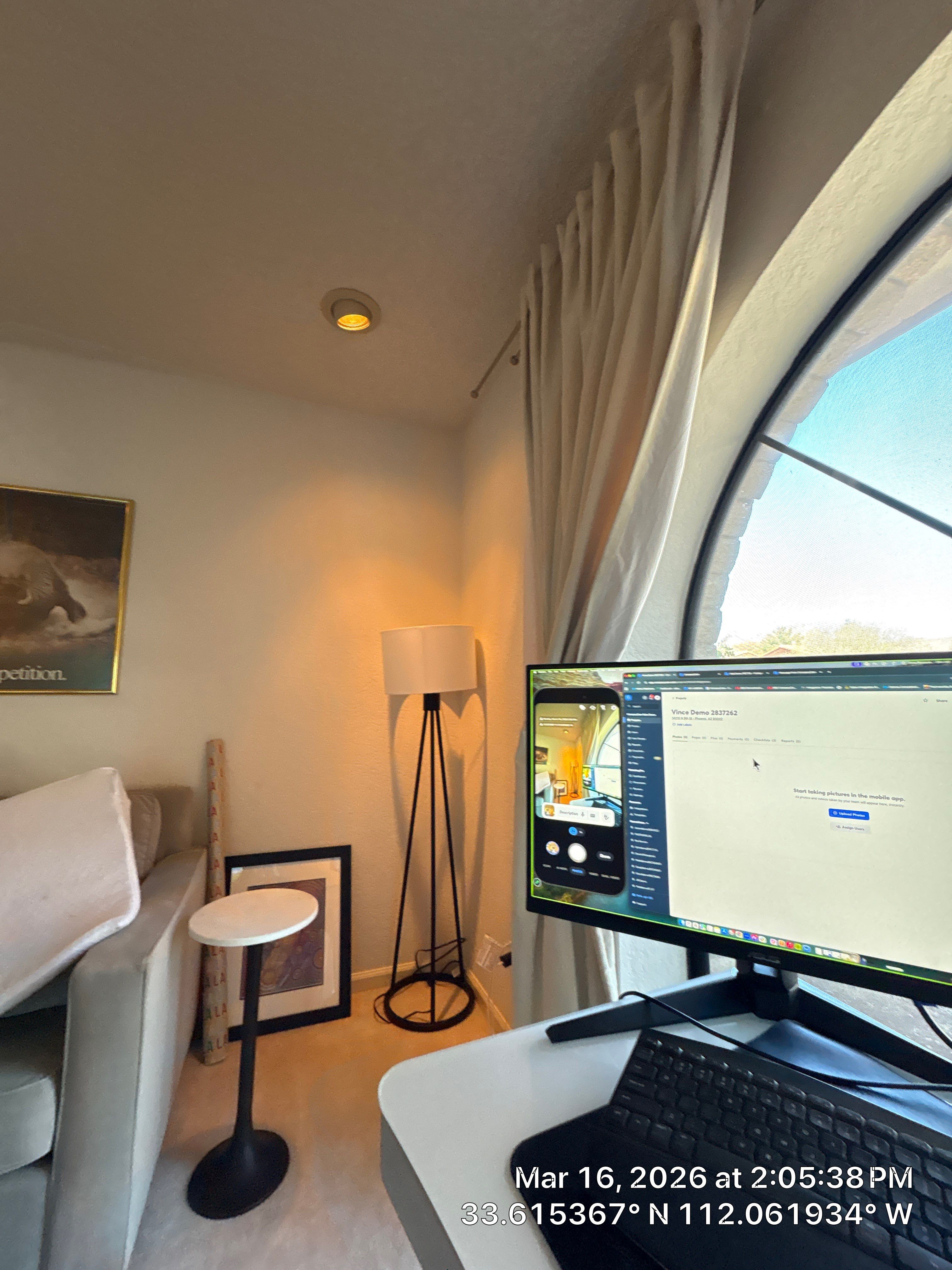 Home Office Setup and Living Area Refresh in Phoenix by CompanyCam Sales Demo