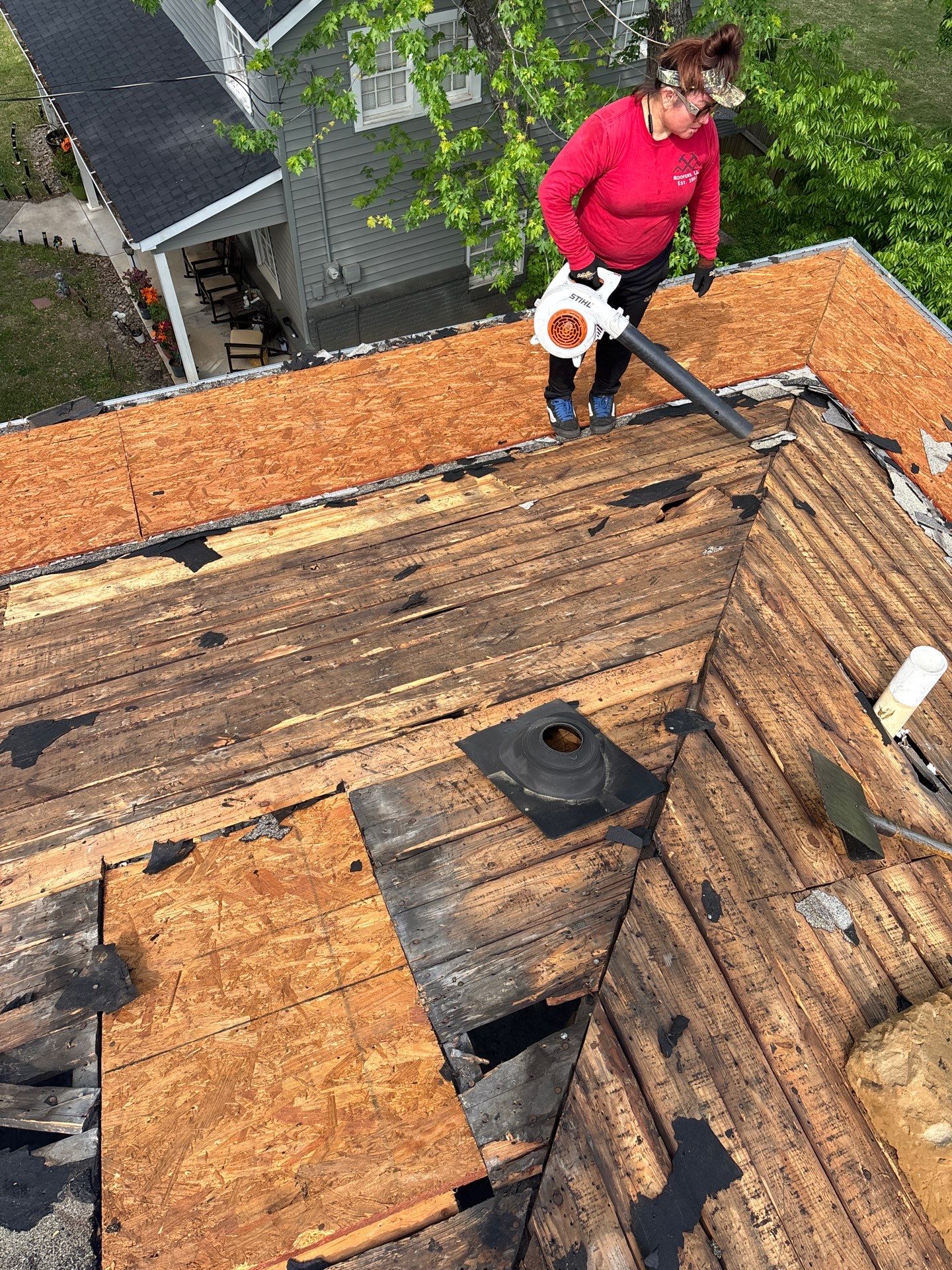 Residential Architectural Shingle Roof Installation and Decking Repair in Greenville by Roofers LLC