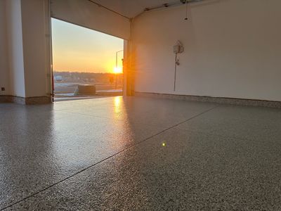 Cabin Fever Decorative Flake Garage Floor Coating in Sioux Falls
