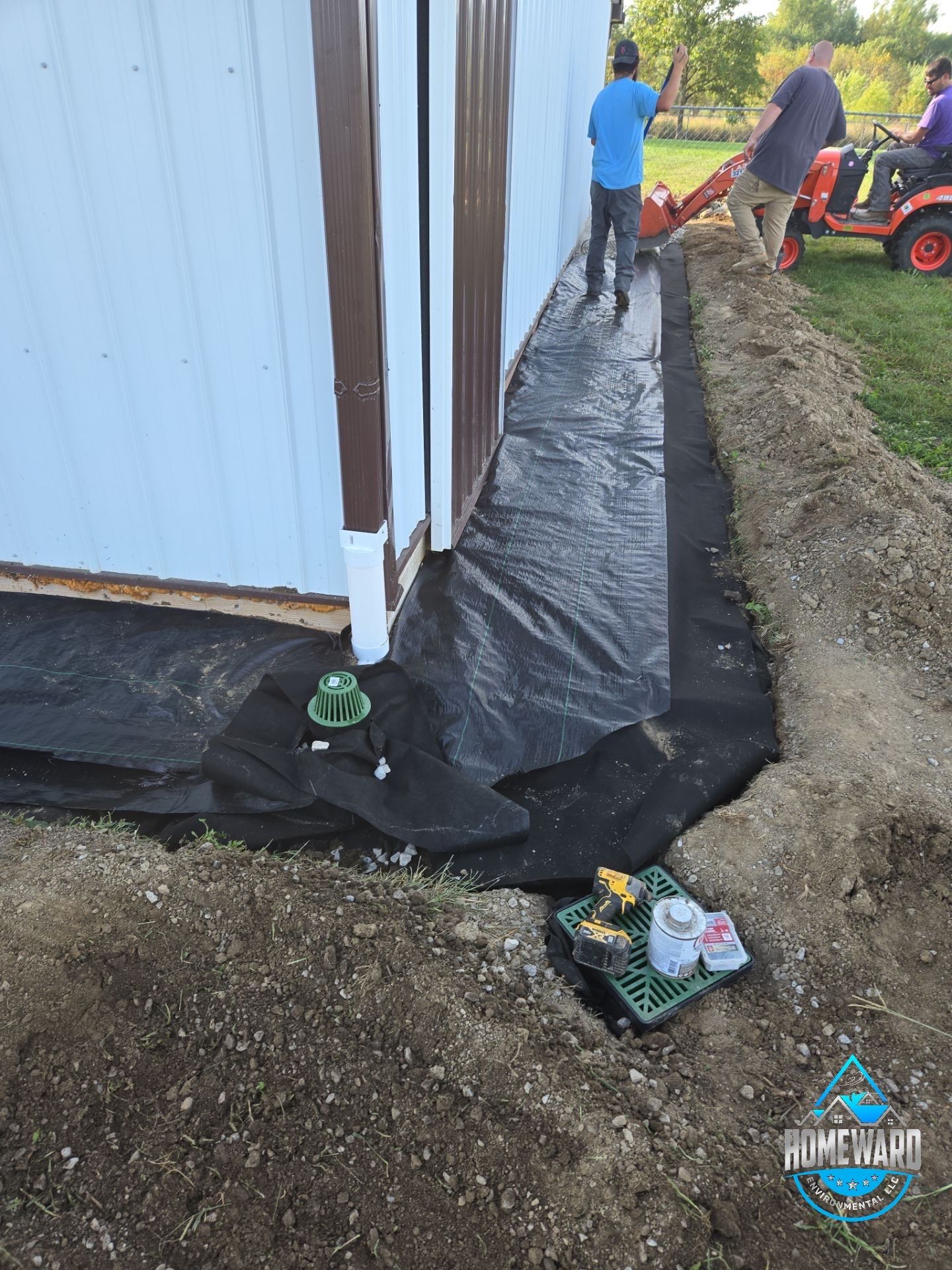 Exterior Open Faced Drainage  by Homeward Environmental LLC