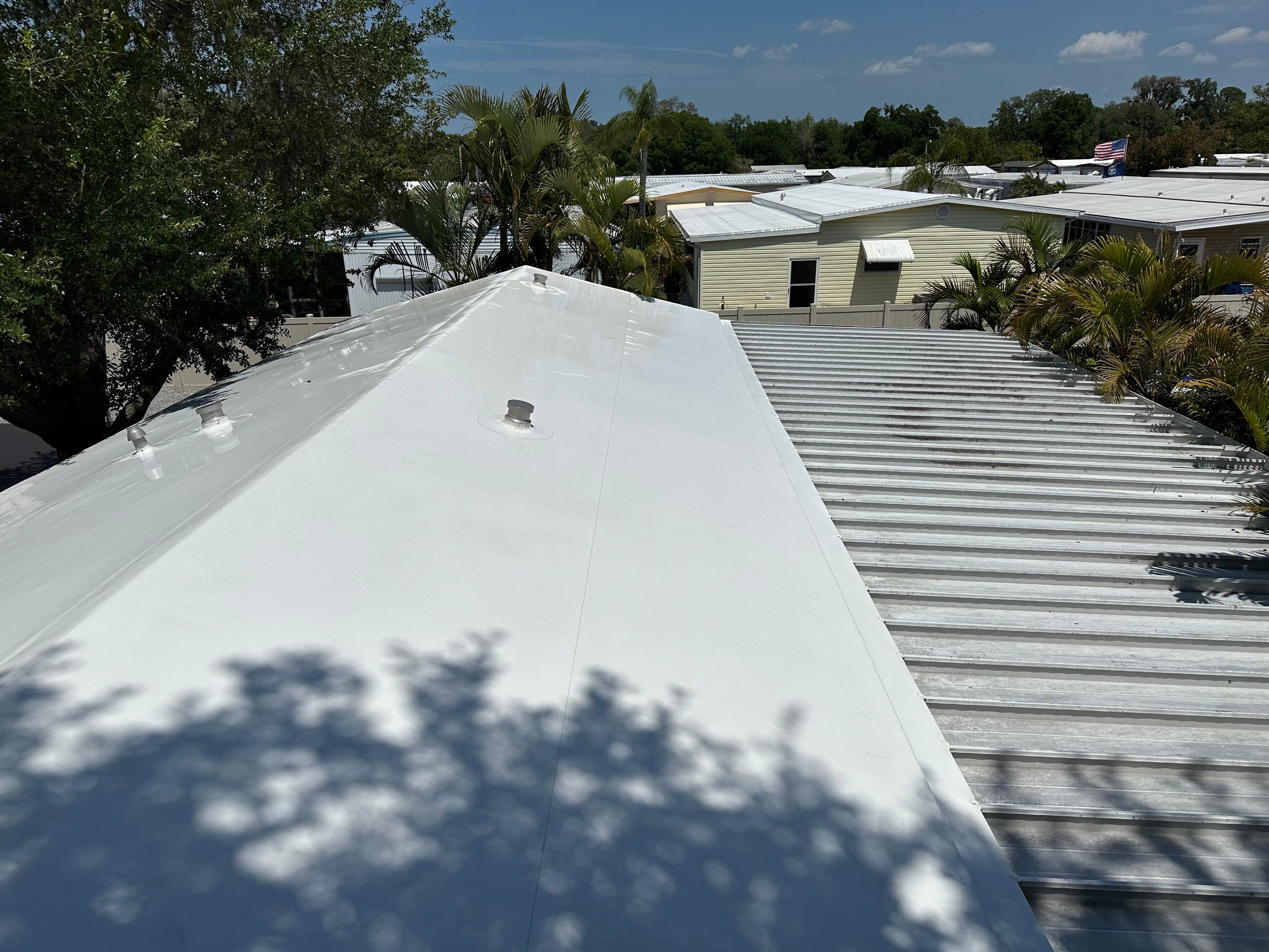 TPO Membrane & Metal Roof Cleaning + Gutter Cleaning in Fisherman’s Cove RV Park, Terra Ceia, FL | Sunshine AquaWash by Sunshine AquaWash