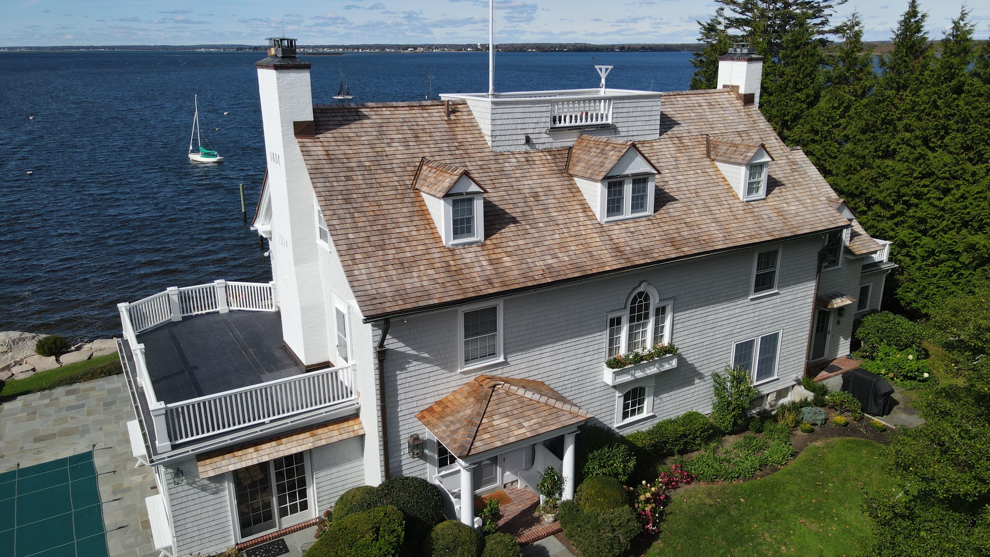 Watch Hill Private Residence - Red Cedar, Copper & Flat Roof by Rinaldi Brothers