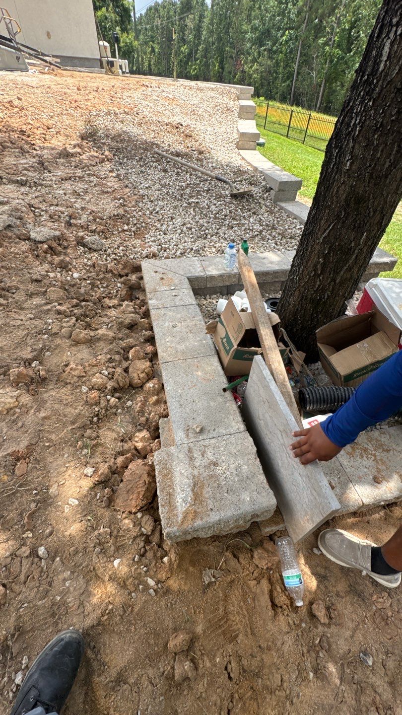 🏡 Duane’s Complete Retainer Wall & Hardscape Walkway by Texas Urban Elements