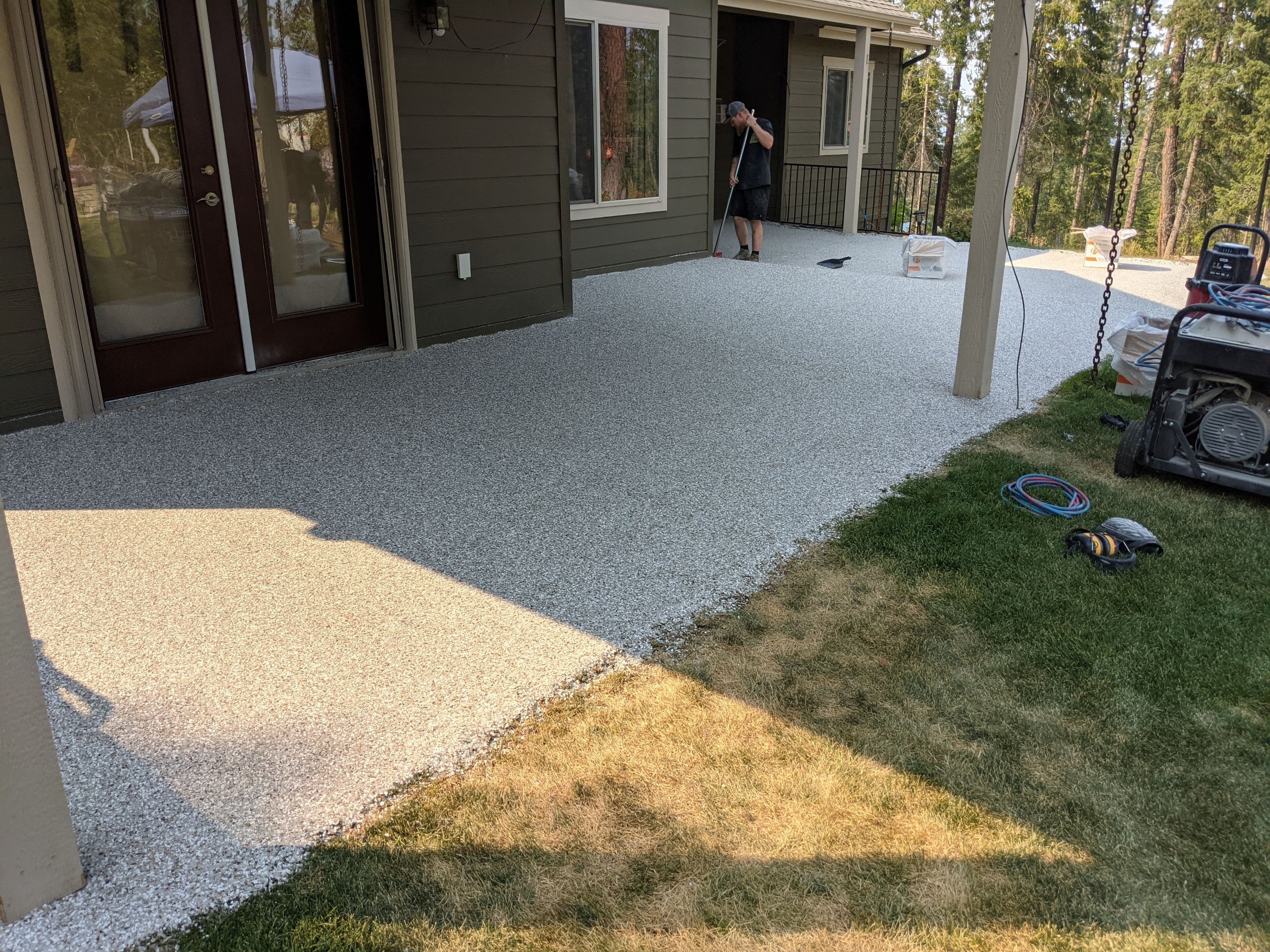 Patio and Walkway using Pebble Beach by Croc Coatings, LLC
