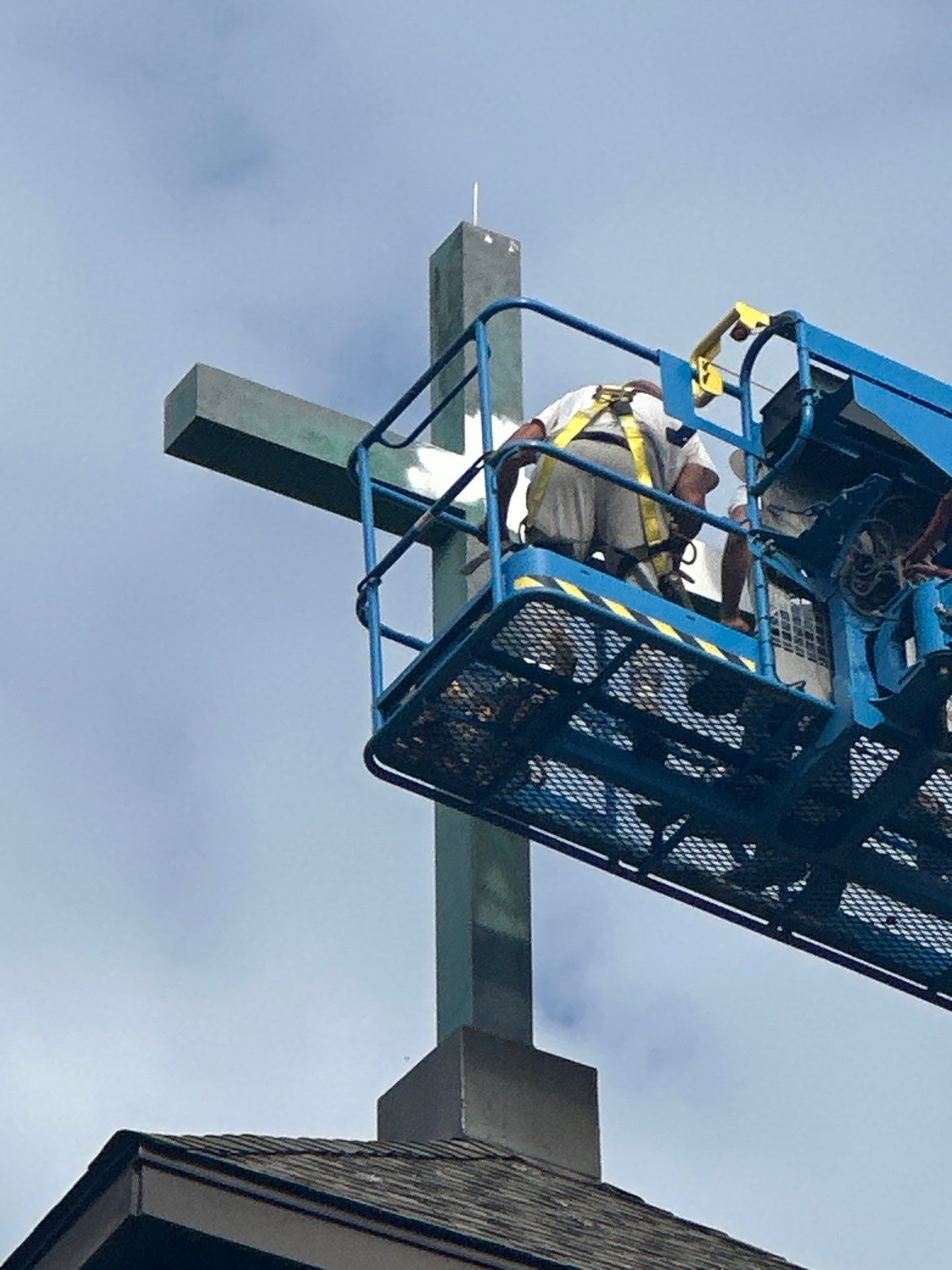 Steeple Cross Repair & Painting ⛪🎨 by Georgia Roof Advisors